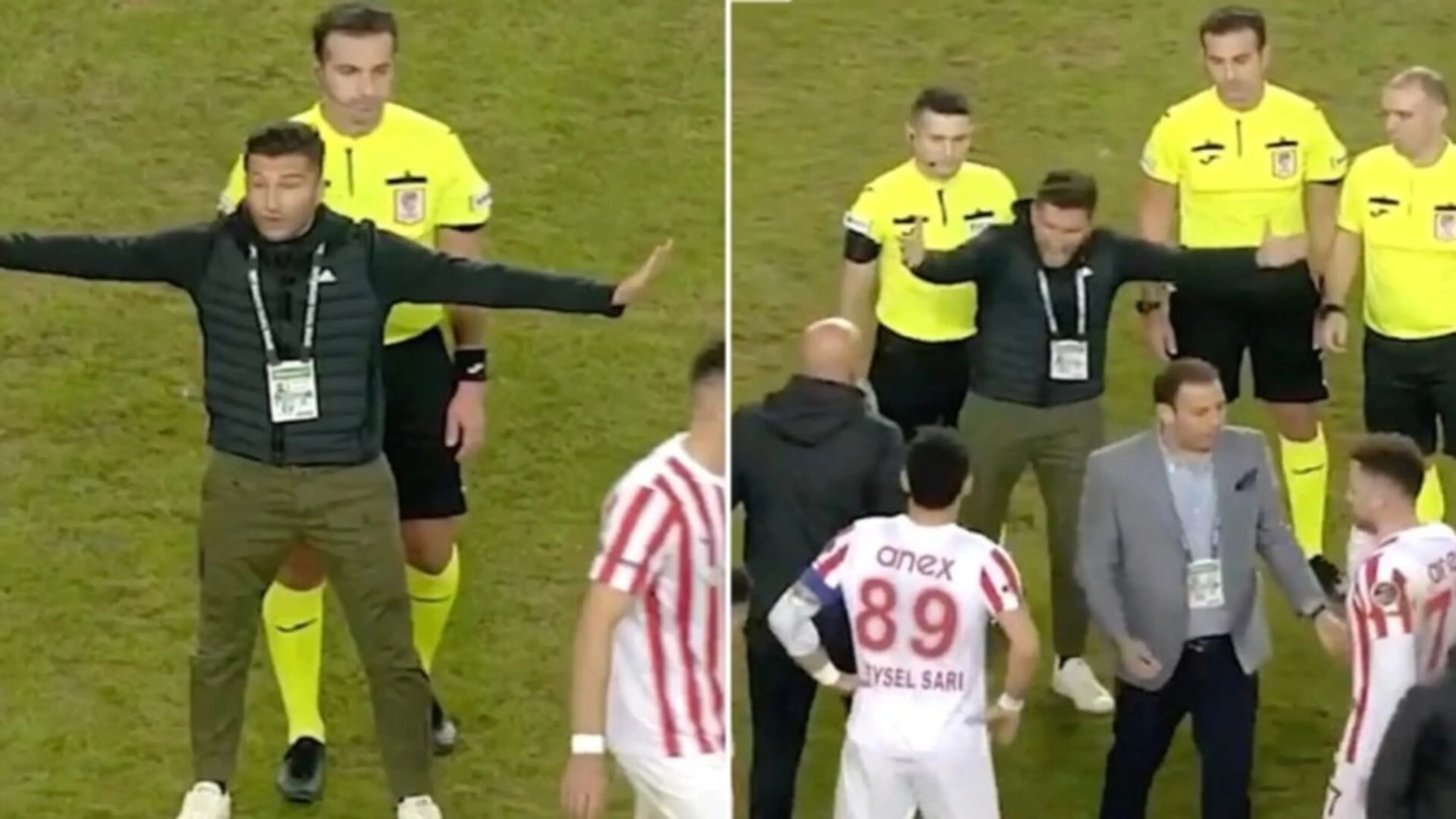 Turchia, l’allenatore dell’Antalyaspor difende l’arbitro dai suoi stessi giocatori (VIDEO)