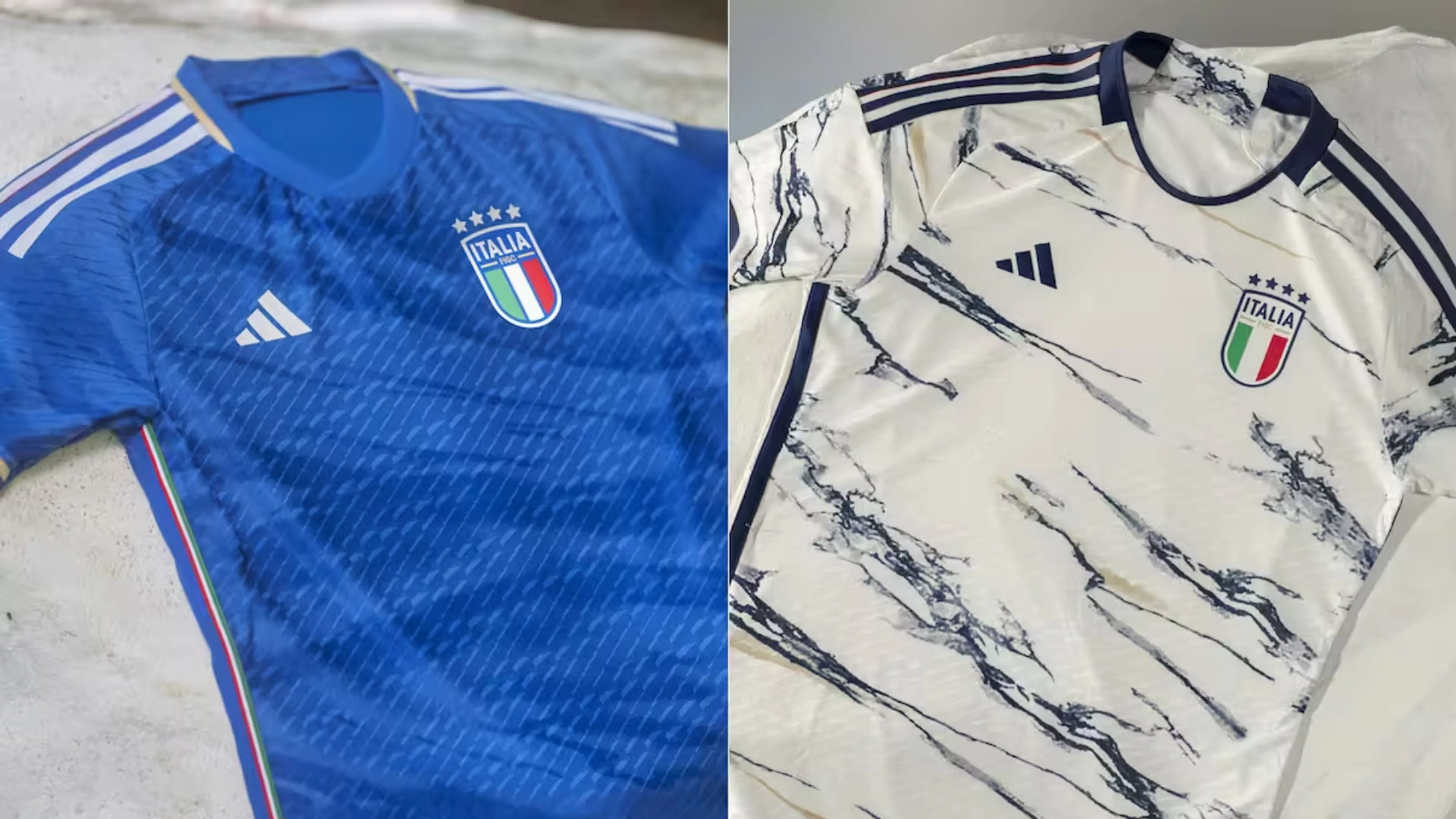 Le nuove maglie dell’Italia ispirata al marmo