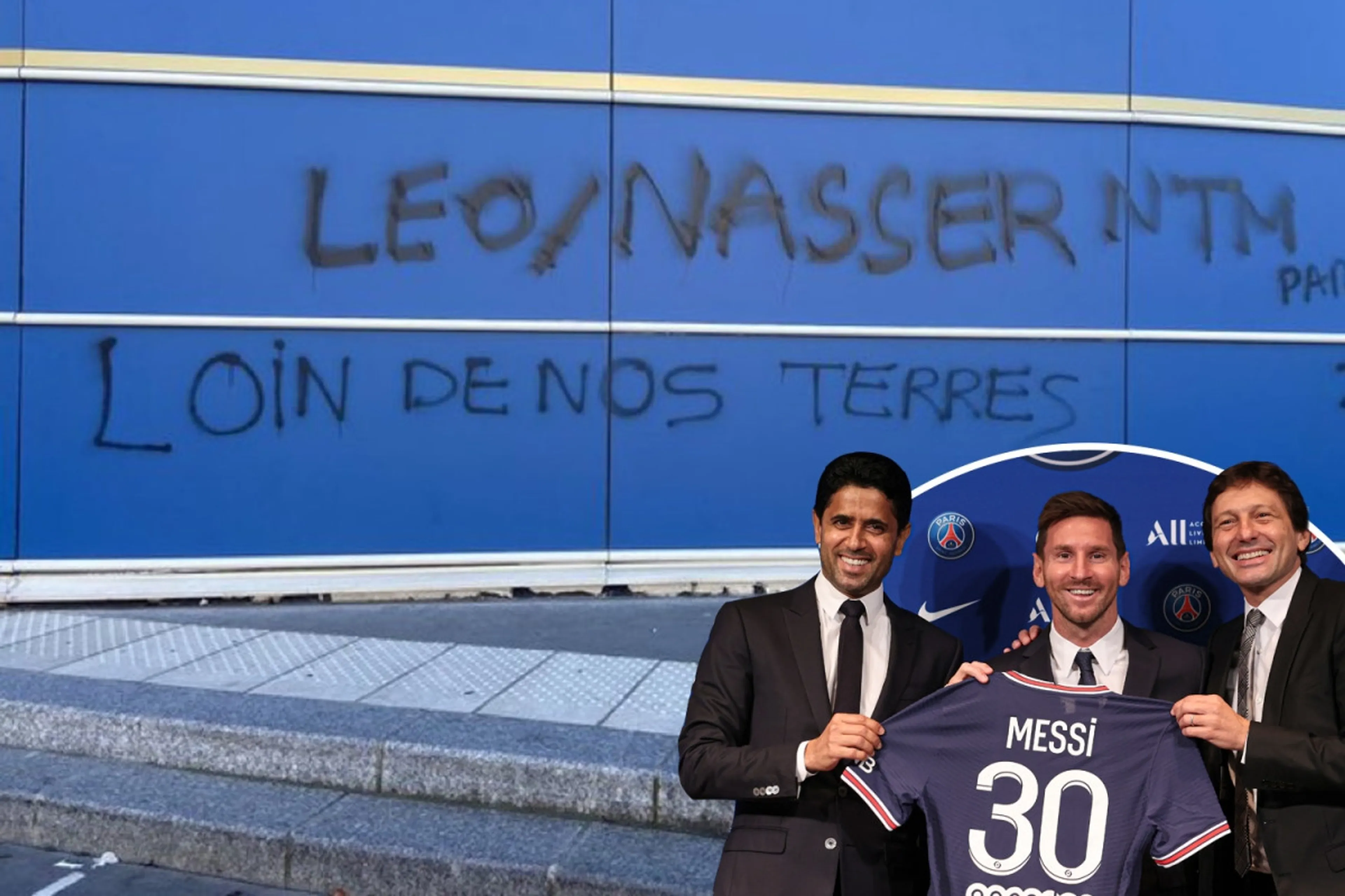 Copertina di PSG, messaggi contro Messi e Al Khelaifi allo stadio e al centro sportivo del club