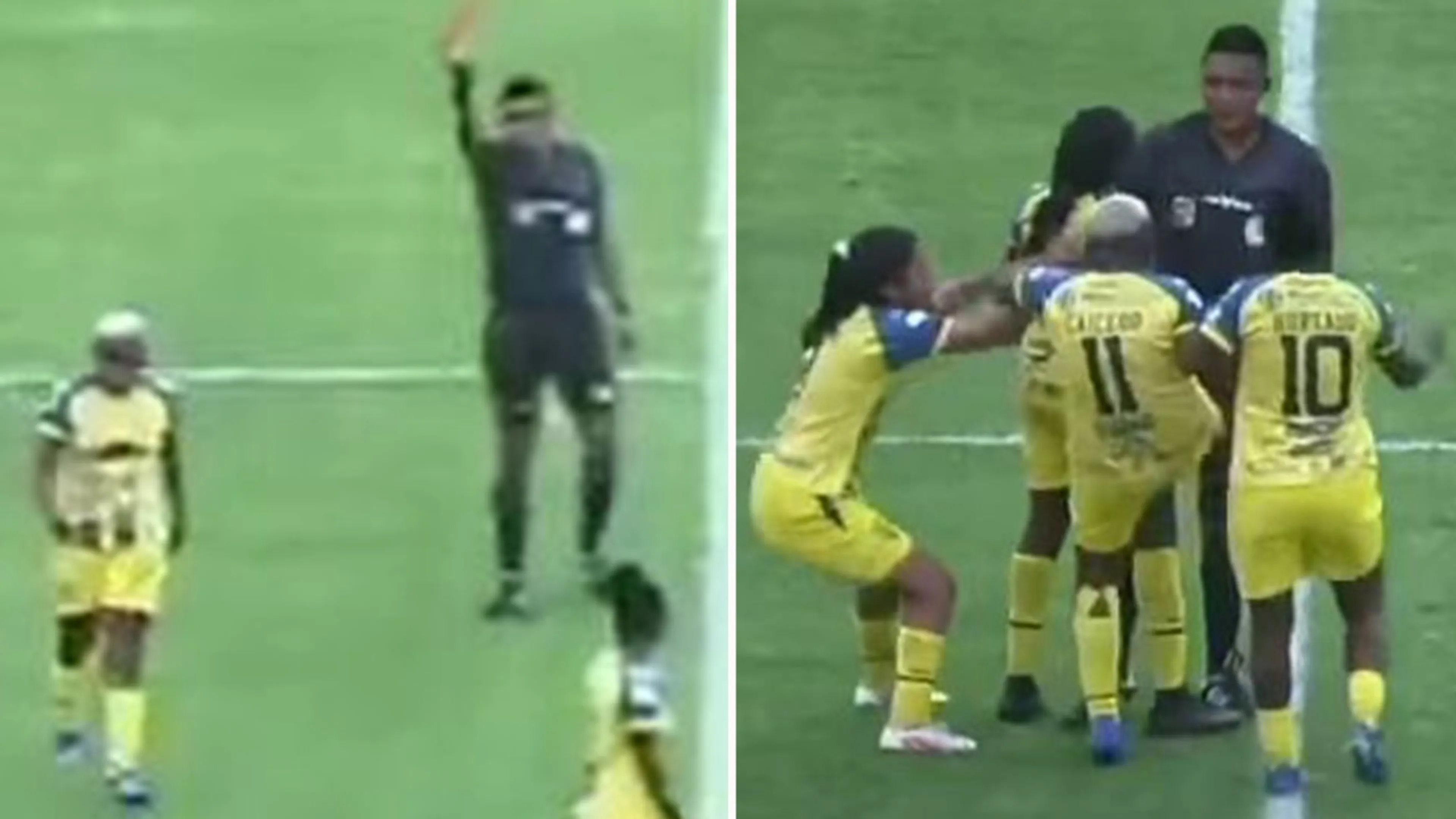 Copertina di Calciatrice tira un calcio nelle parti intime all’arbitro: era stata appena espulsa 