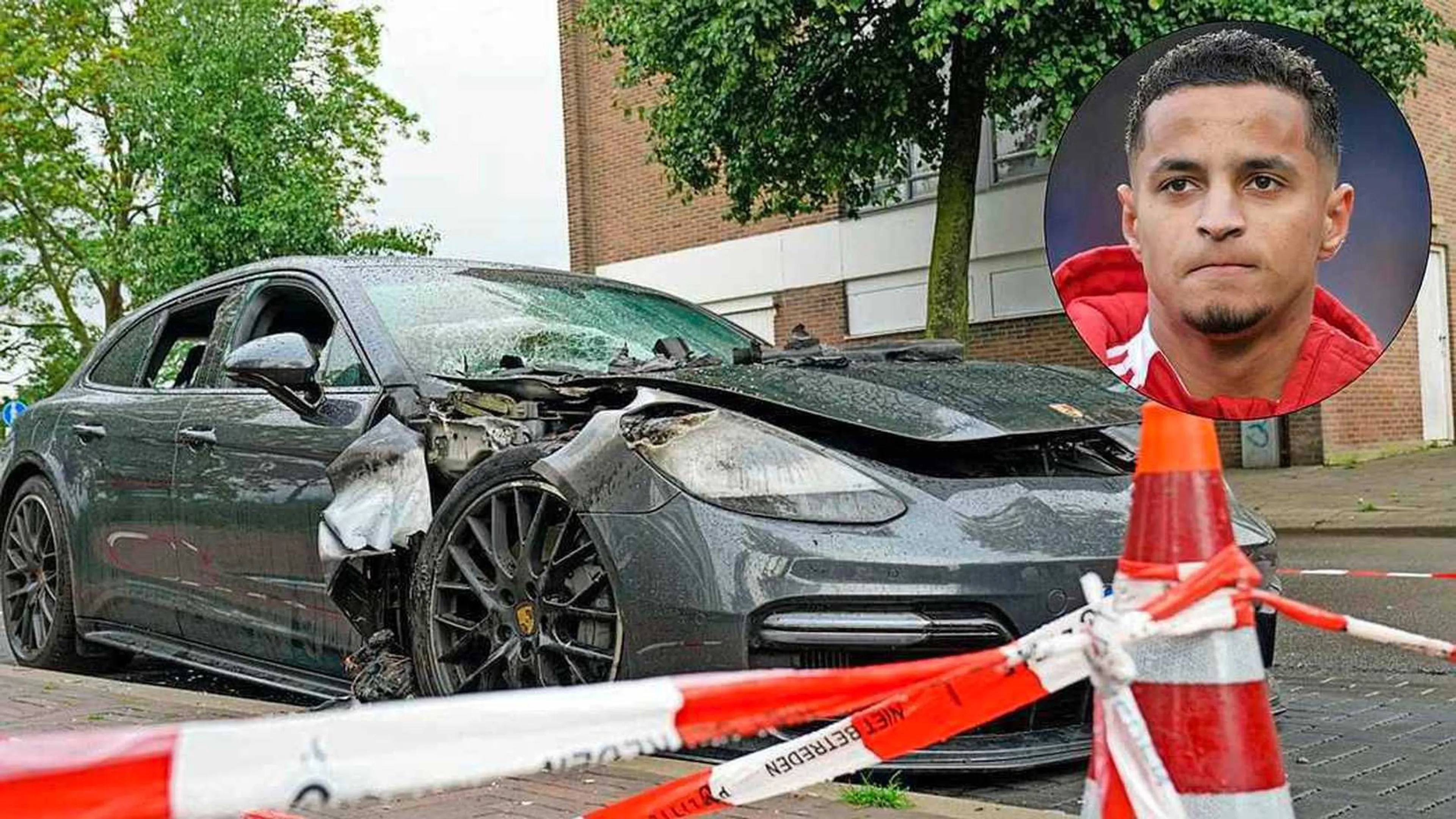 Copertina di Giallo Ihattaren: auto incendiata pochi giorni dopo il matrimonio con la star di TikTok
