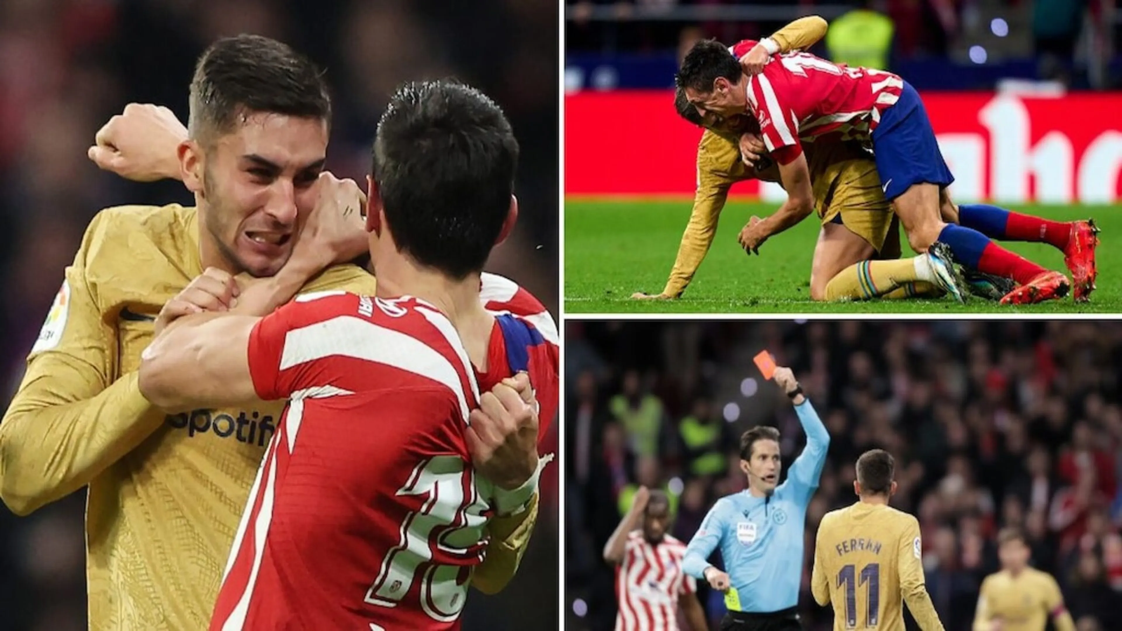 Copertina di Atletico-Barcellona, incontro di wrestling tra Torres e Savic: espulsi (VIDEO)