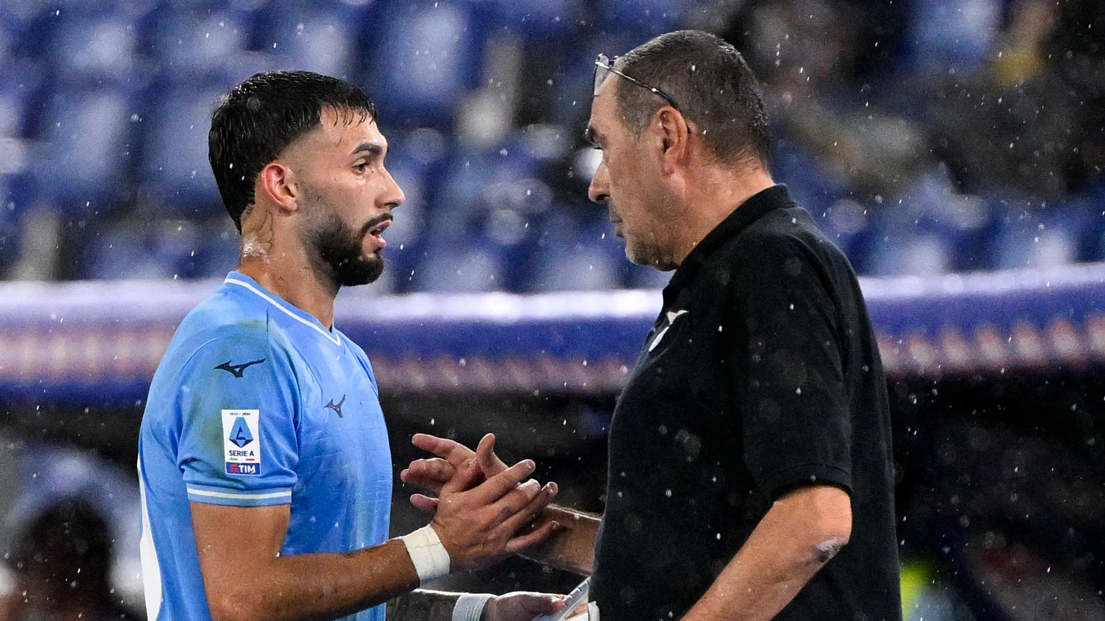 Castellanos e Sarri con la Lazio