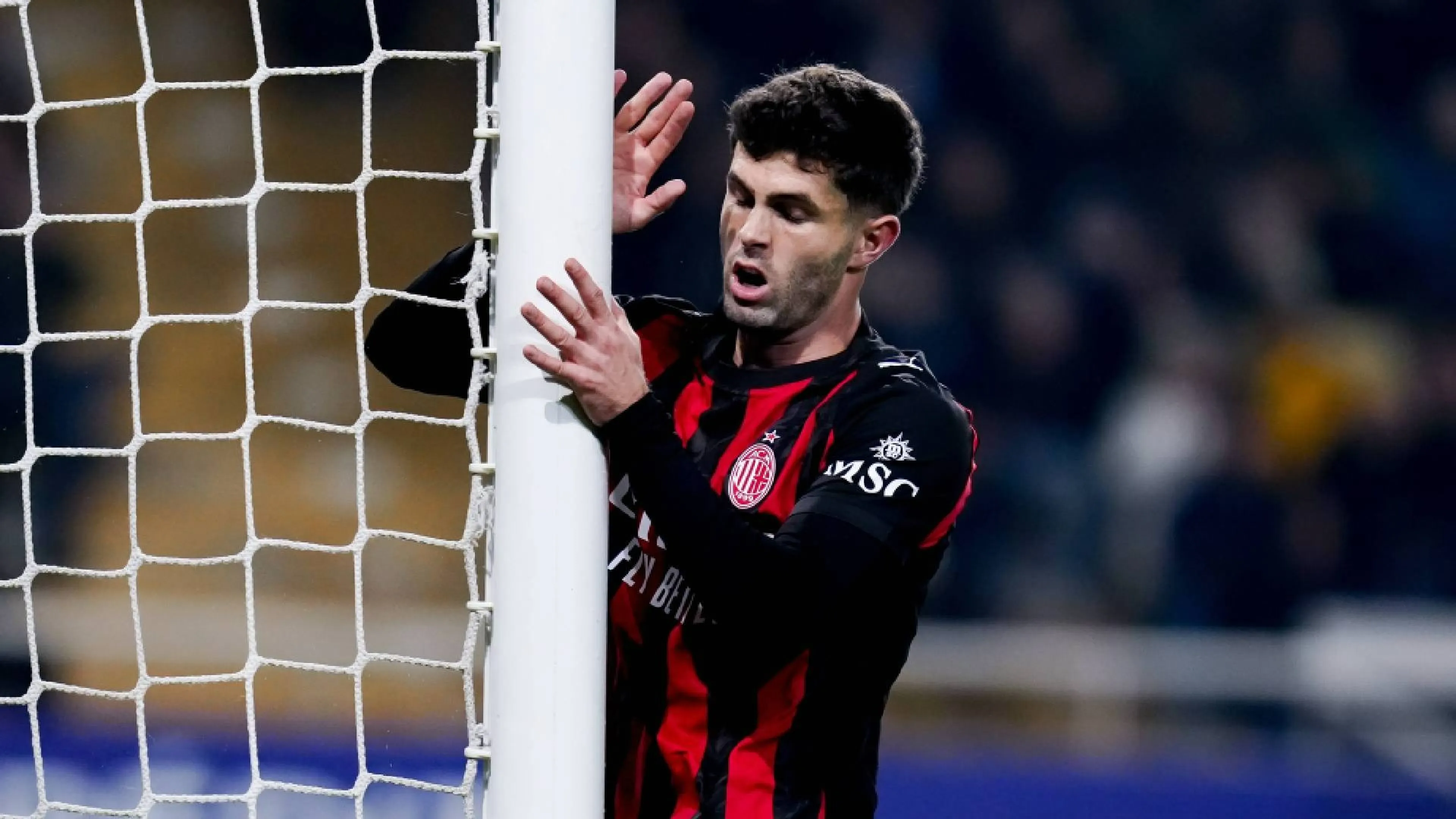 Christian Pulisic con la maglia del Milan