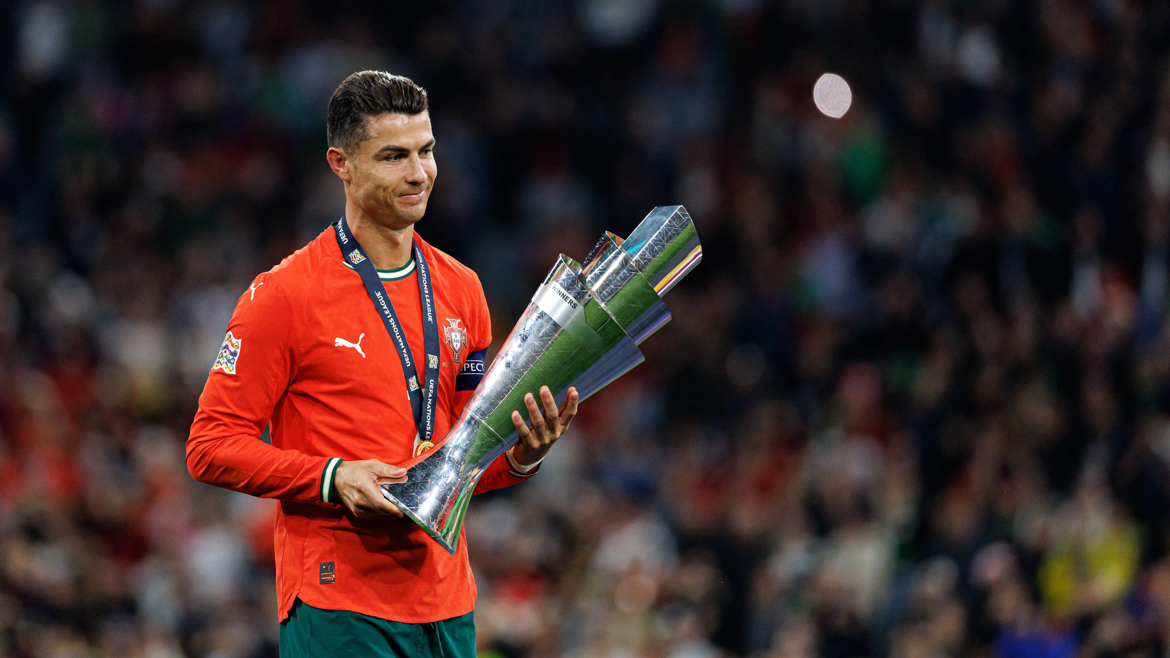 Copertina di Cristiano Ronaldo seen during UEFA Nations League 2025 final game between national teams of Portugal and Spain Maciej Rogowski Munich Allianz Arena Germany Copyright xMaciejxRogowskix portugalspain2425 068