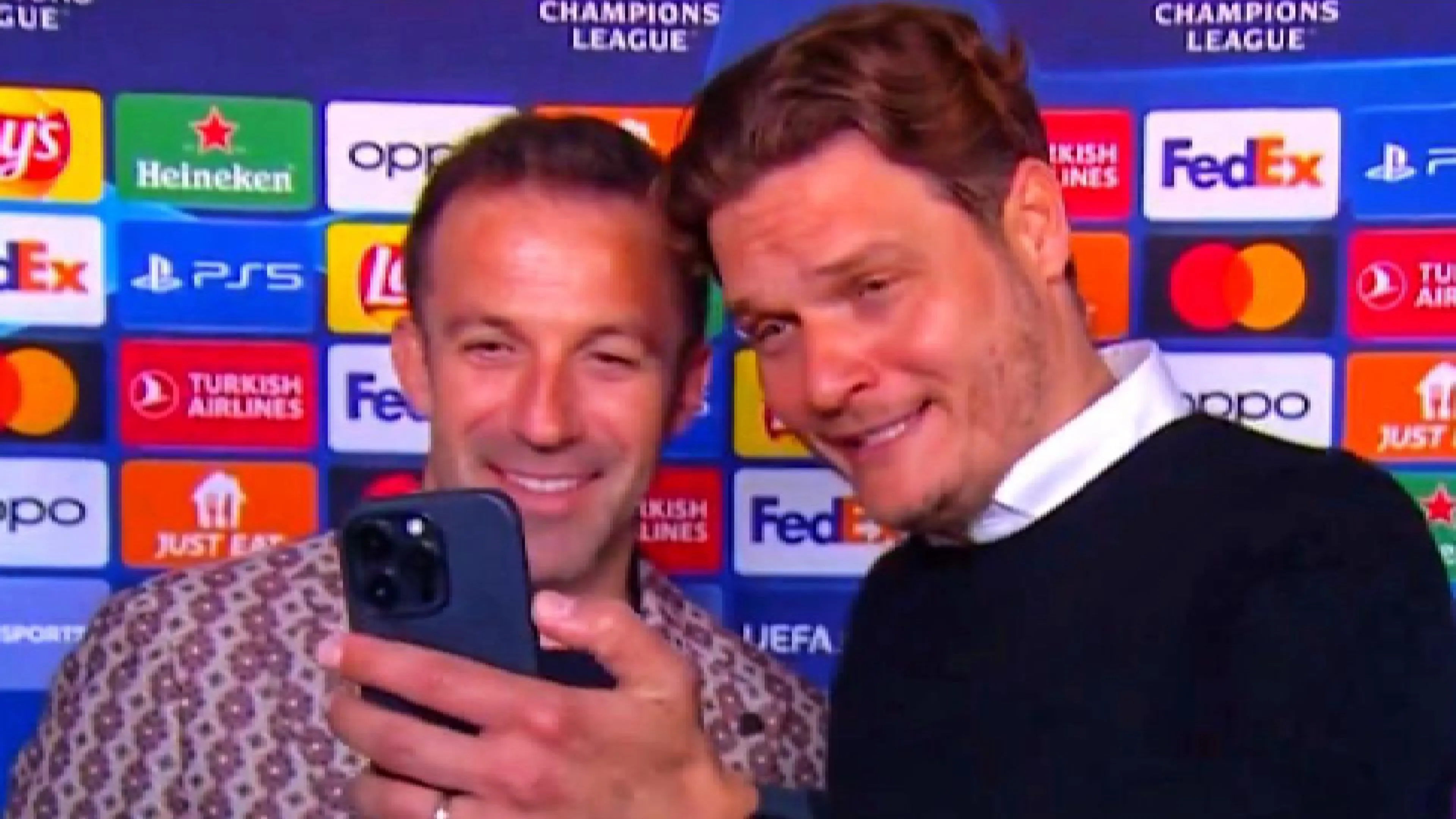 Del Piero intervista Terzic, che prima risponde e poi... gli chiede un selfie
