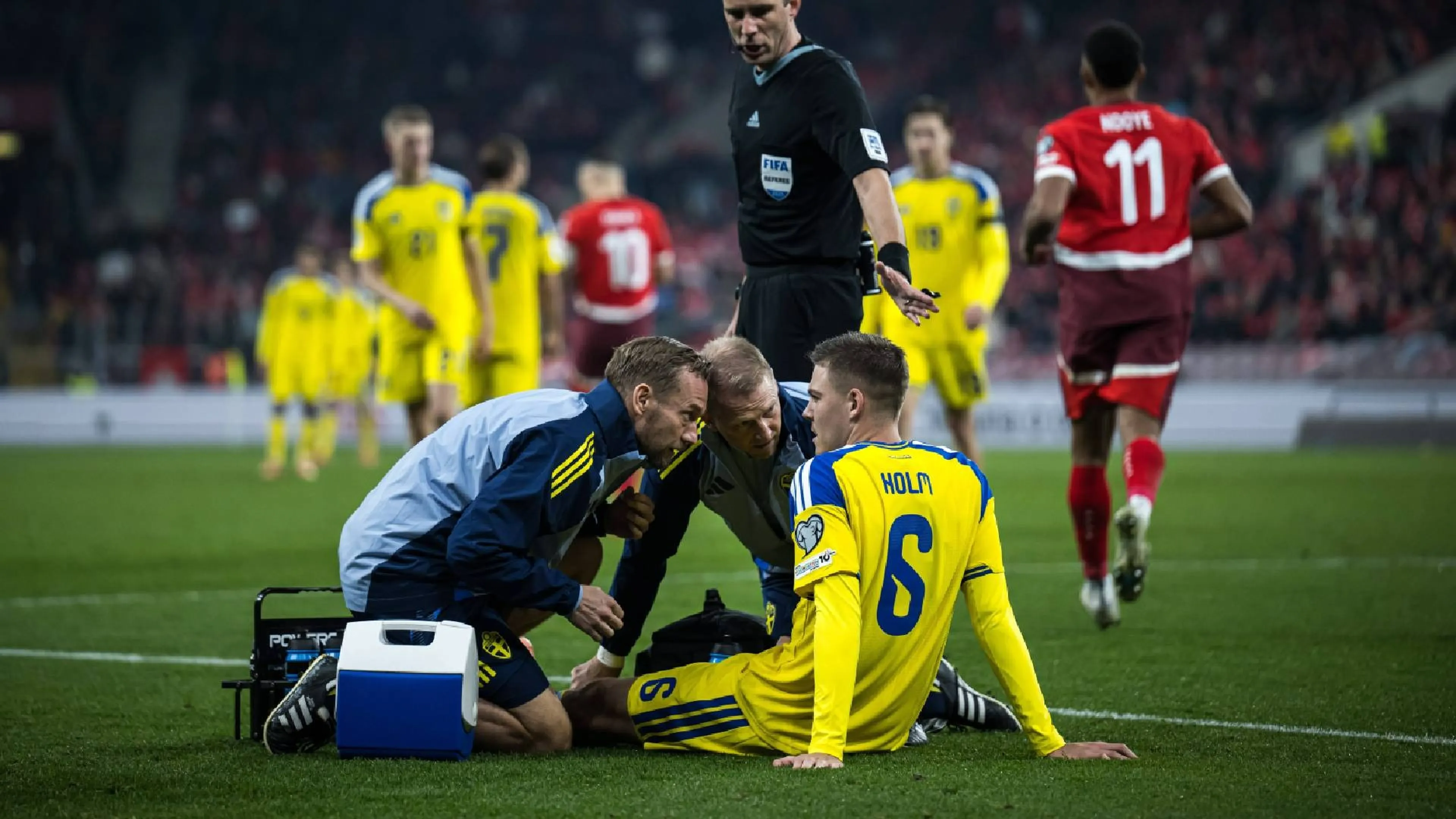 Emil Holm con la maglia della Svezia