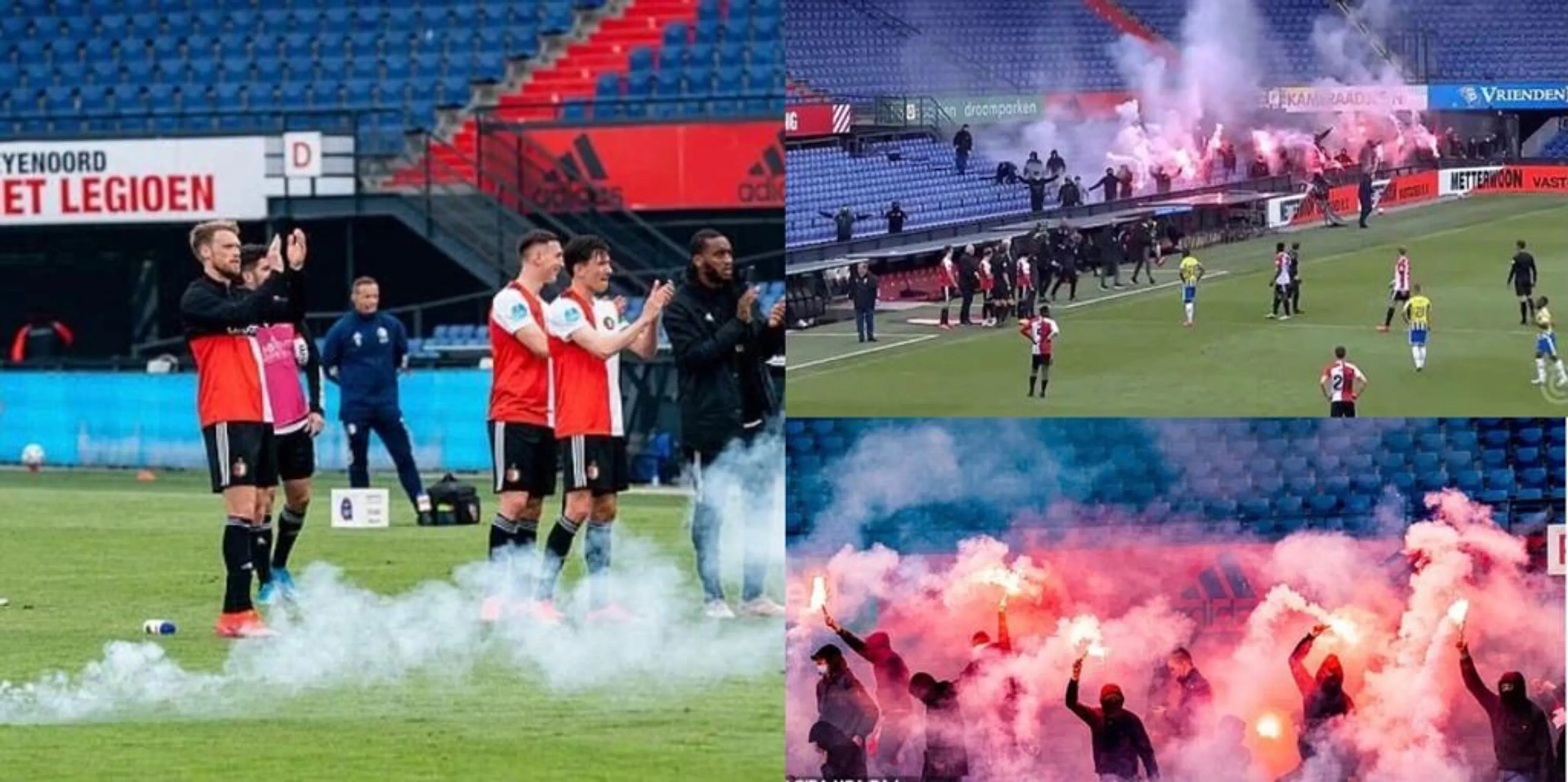 Copertina di Feyenoord, irruzione dei tifosi allo stadio con razzi e fuochi d’artificio (VIDEO)