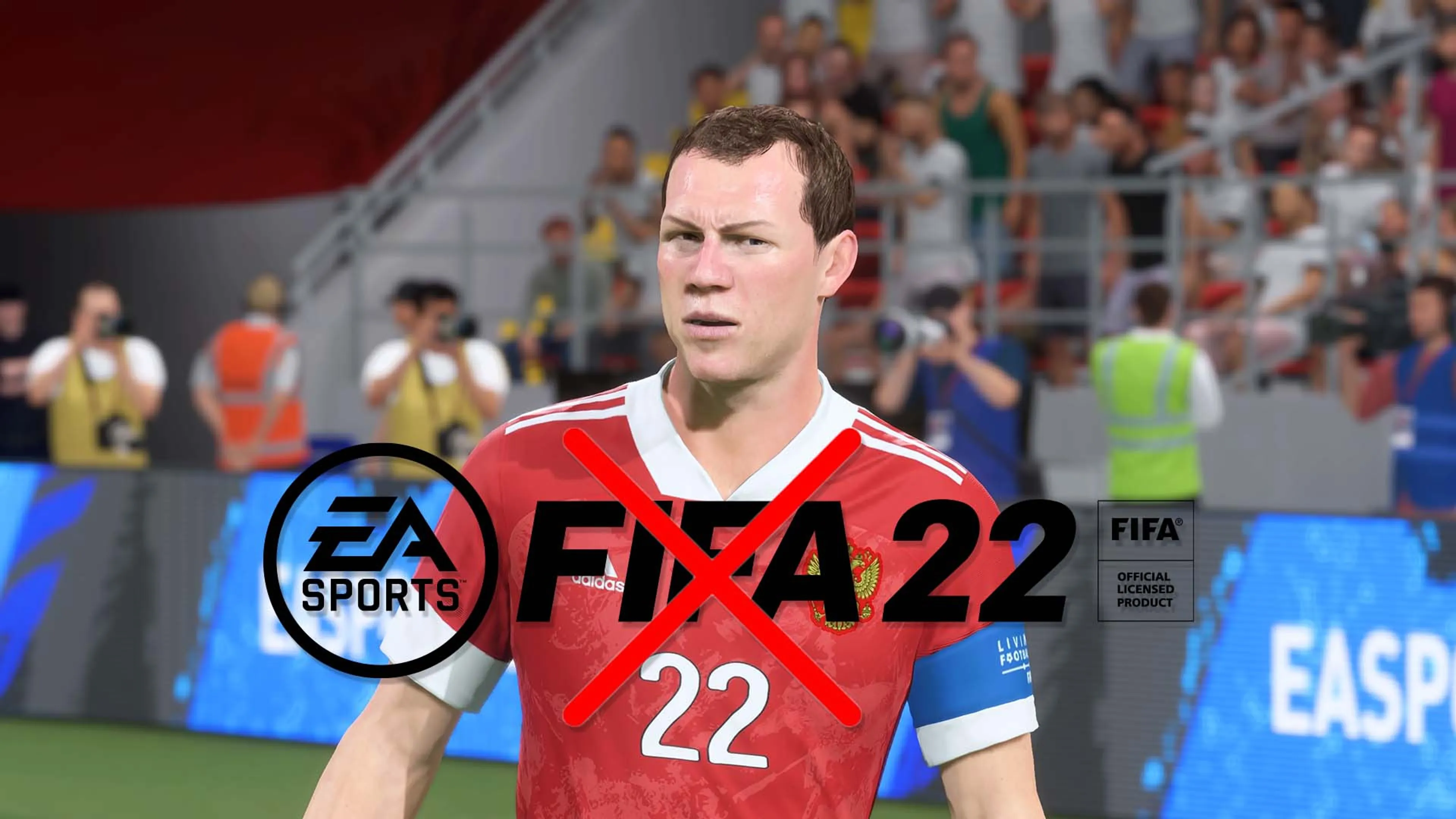 Copertina di Anche Fifa 22 contro la Russia: EA esclude la nazionale dal gioco