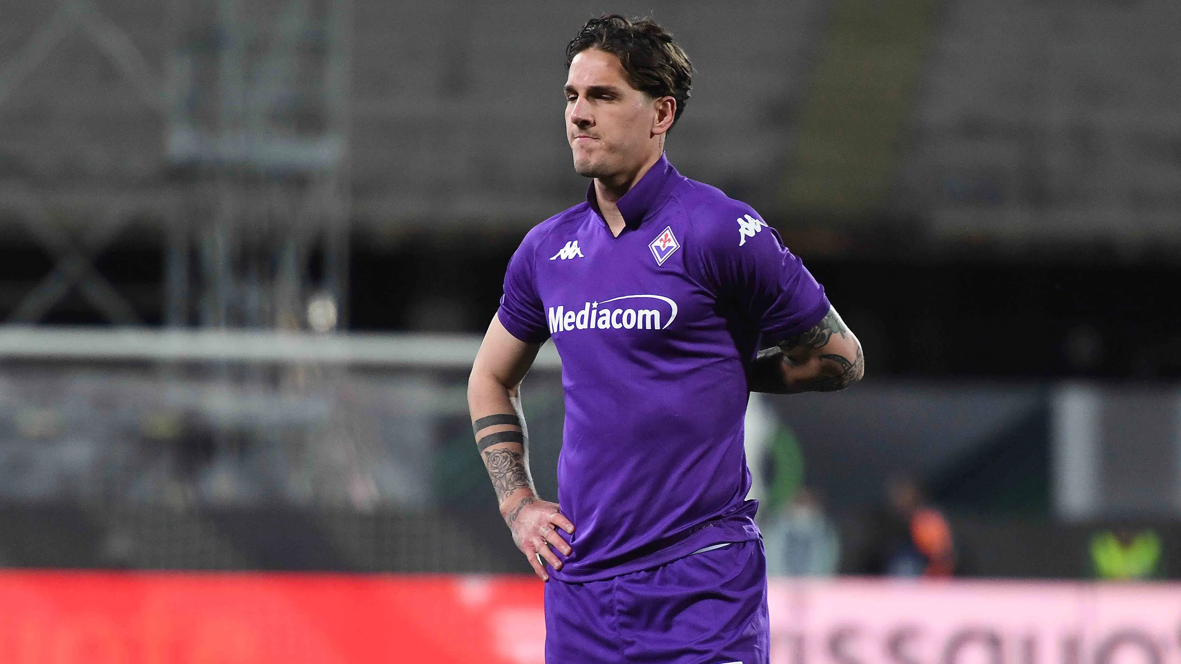 Copertina di Foto IPP Giacomo Morini Firenze 08 05 2025 Calcio gara di ritorno della semifinale di UEFA Europa Conference League 2024 2025 Acf Fiorentina vs Real Betis nella foto la delusione di Nicol Zaniolo a fine partita per la mancata qualificazione alla finale di UEFA Conference League 2024 2025 italy ITALY Copyright xR4924 italyphotopressx