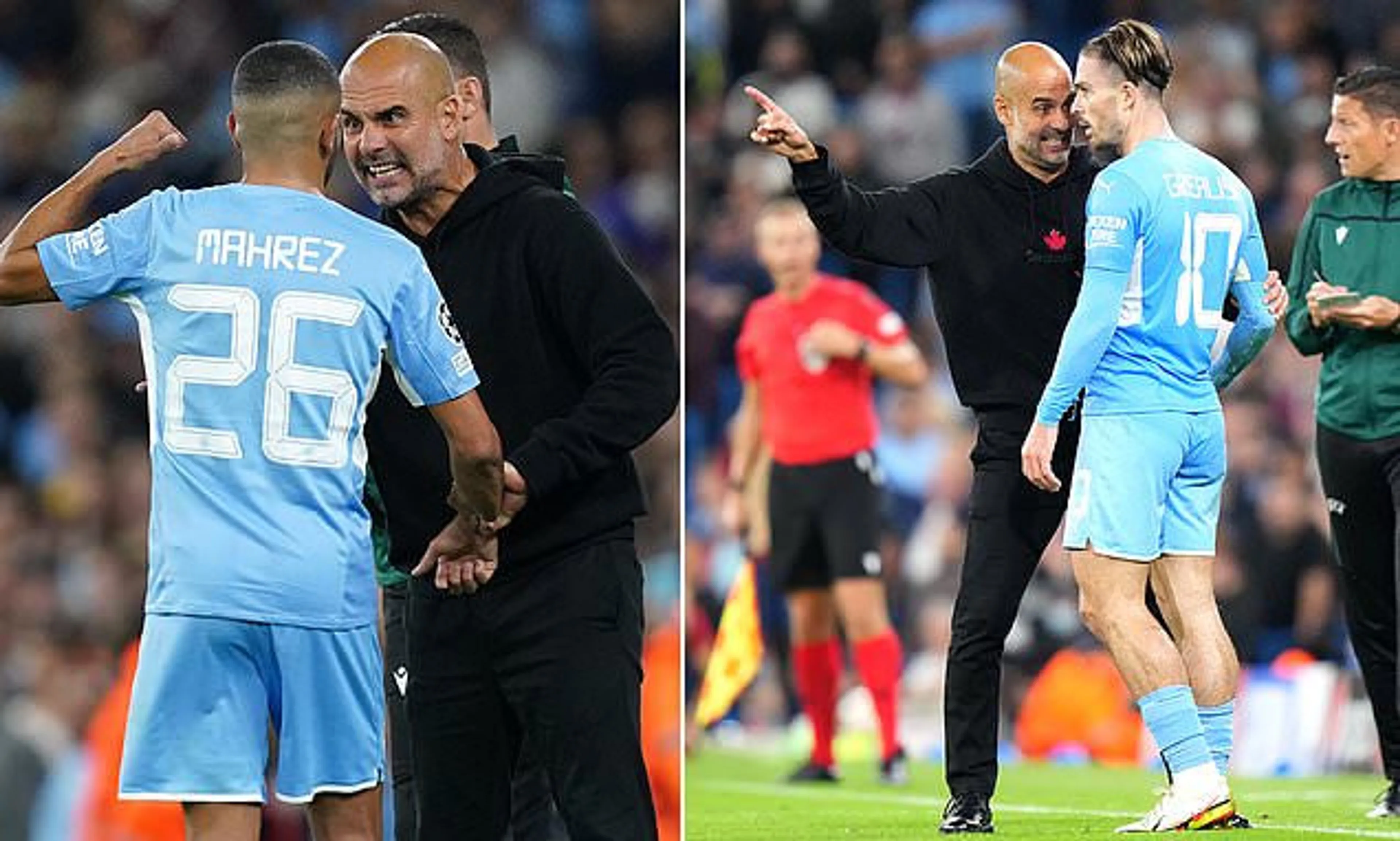 Copertina di City travolge Lipsia, ma Guardiola è furioso con Grealish e Mahrez: l’inglese spiega perché