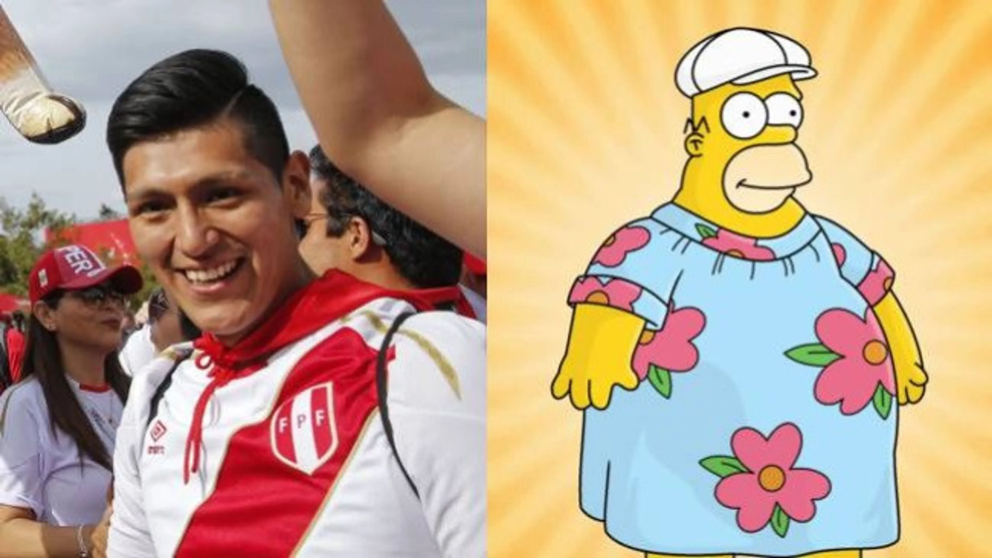 Copertina di Tifoso del Perù come Homer. Ingrassa 25 kg per trovare un biglietto