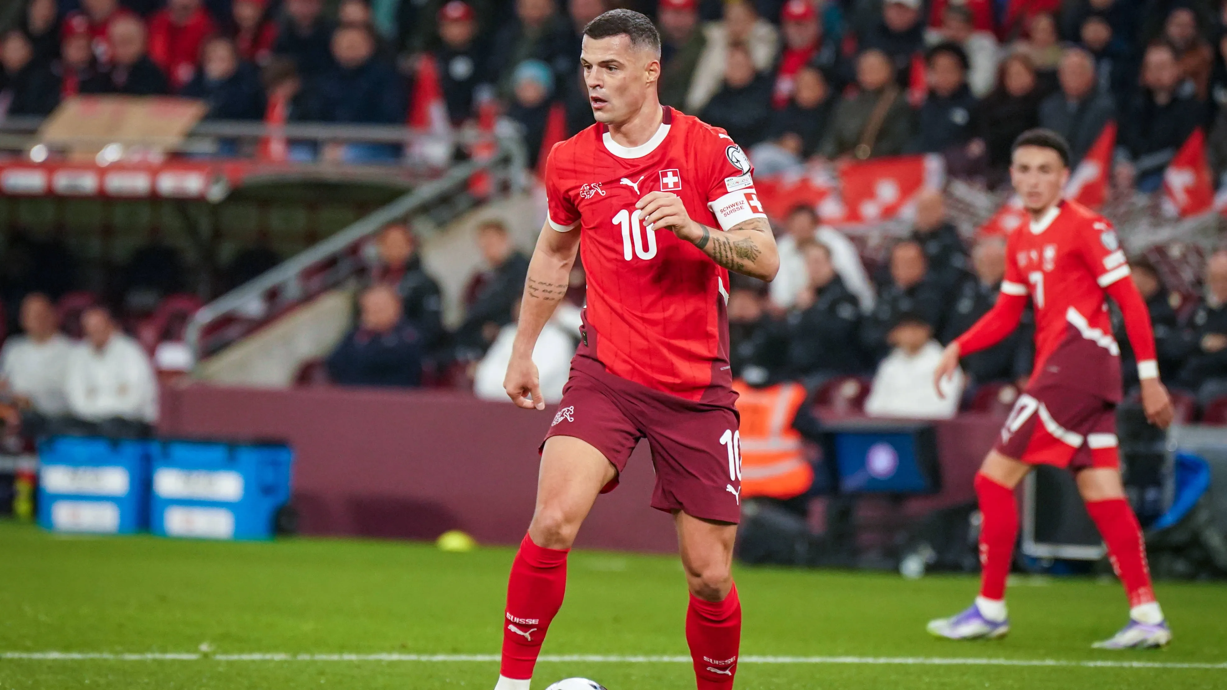Xhaka con la maglia della Svizzera