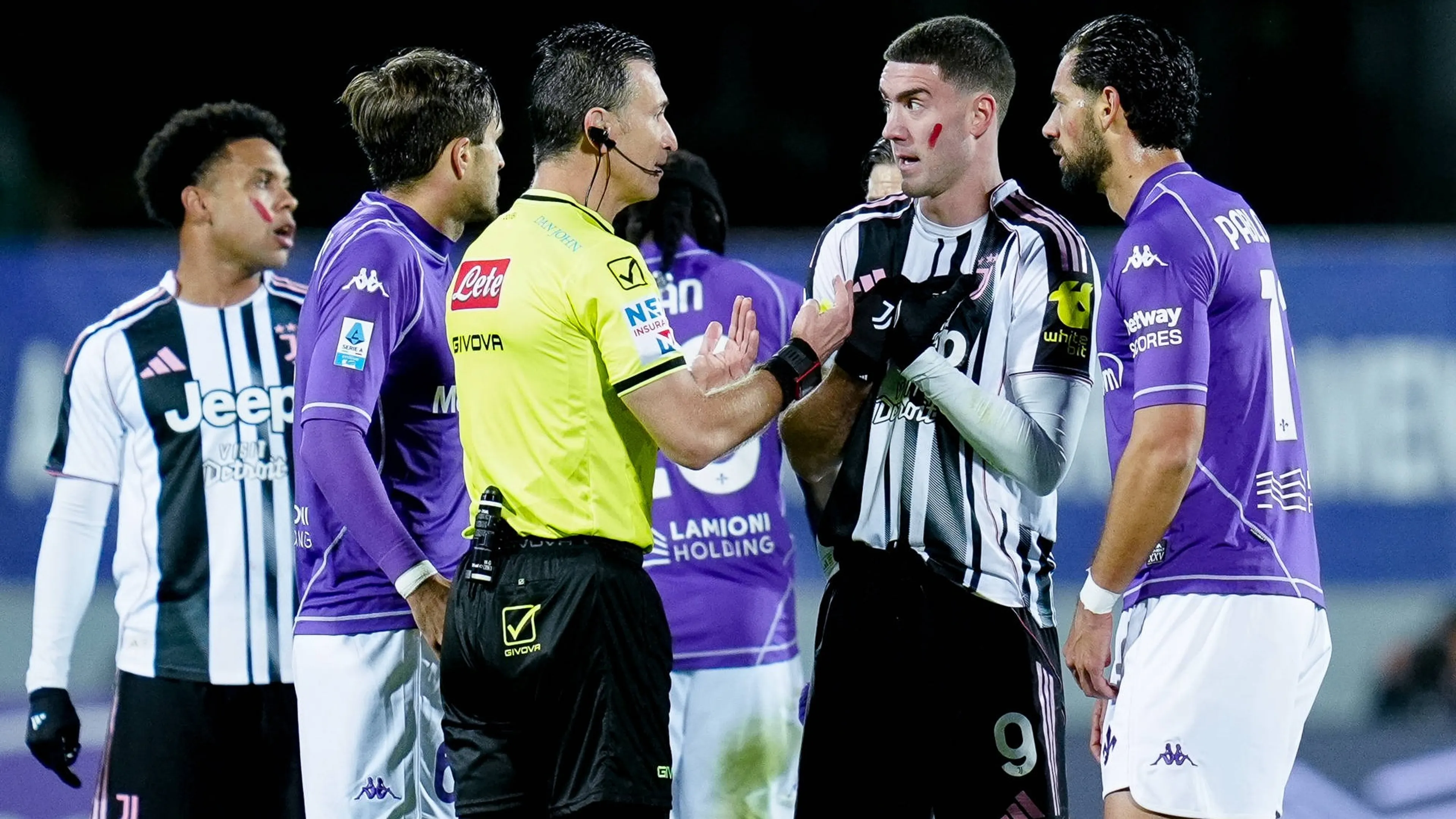 Fiorentina-Juventus, Daniele Doveri revoca il rigore per i bianconeri