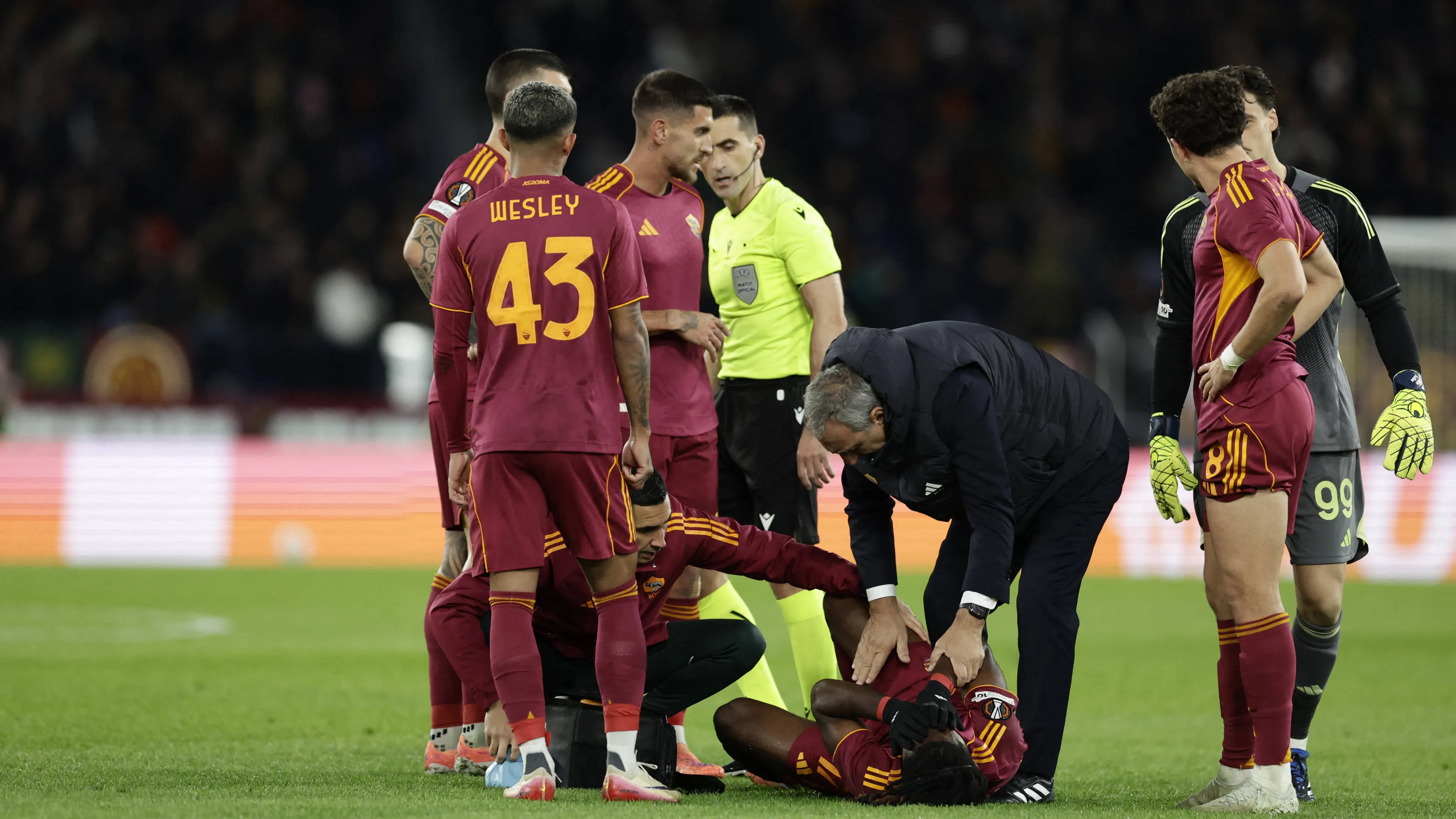 L'infortunio rimediato da Kone durante l'ultimo match di Europa League