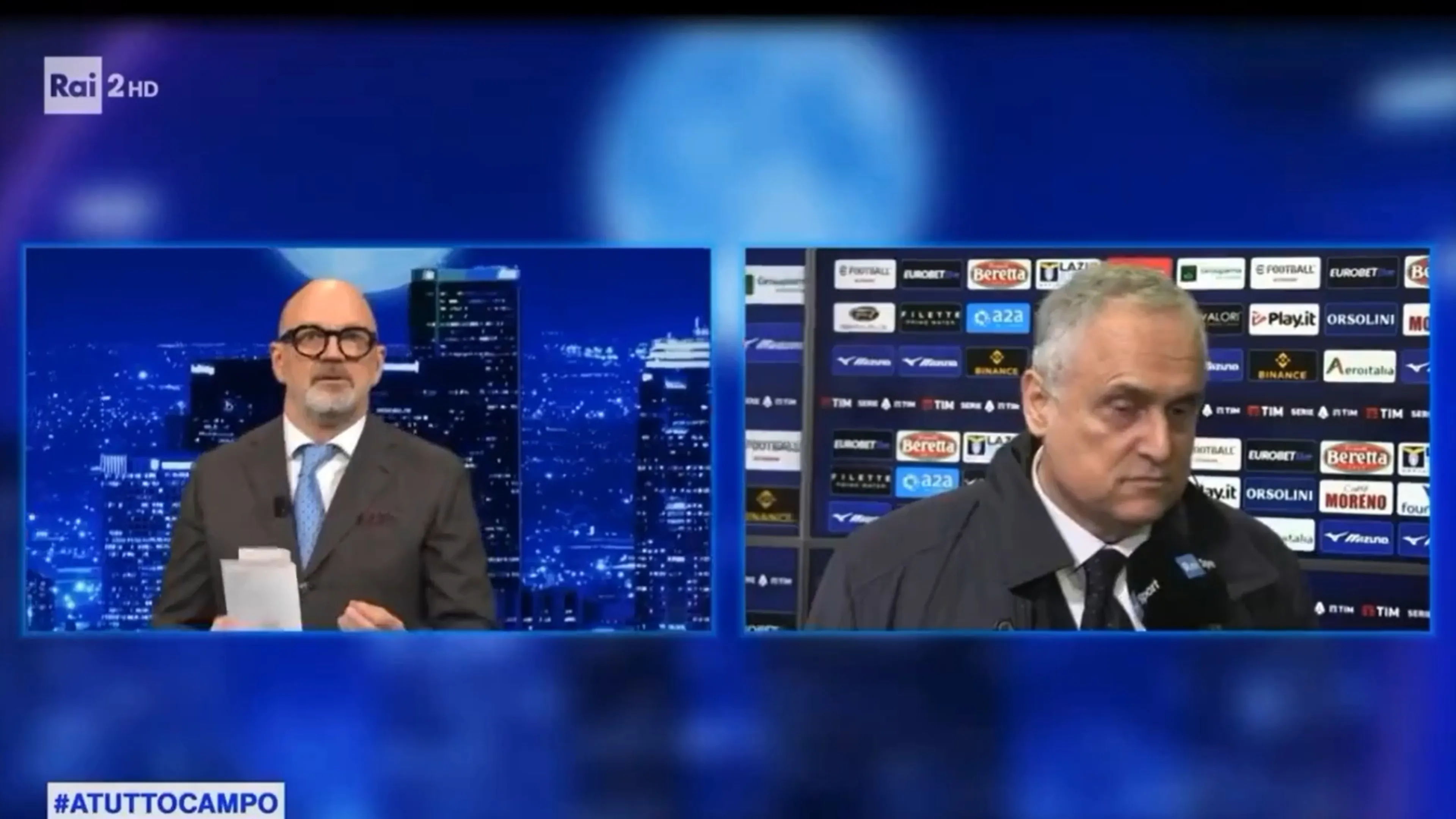 Copertina di Lite in diretta tv tra Lotito e Mazzocchi: "Fa l'avvocato lei?" (VIDEO)