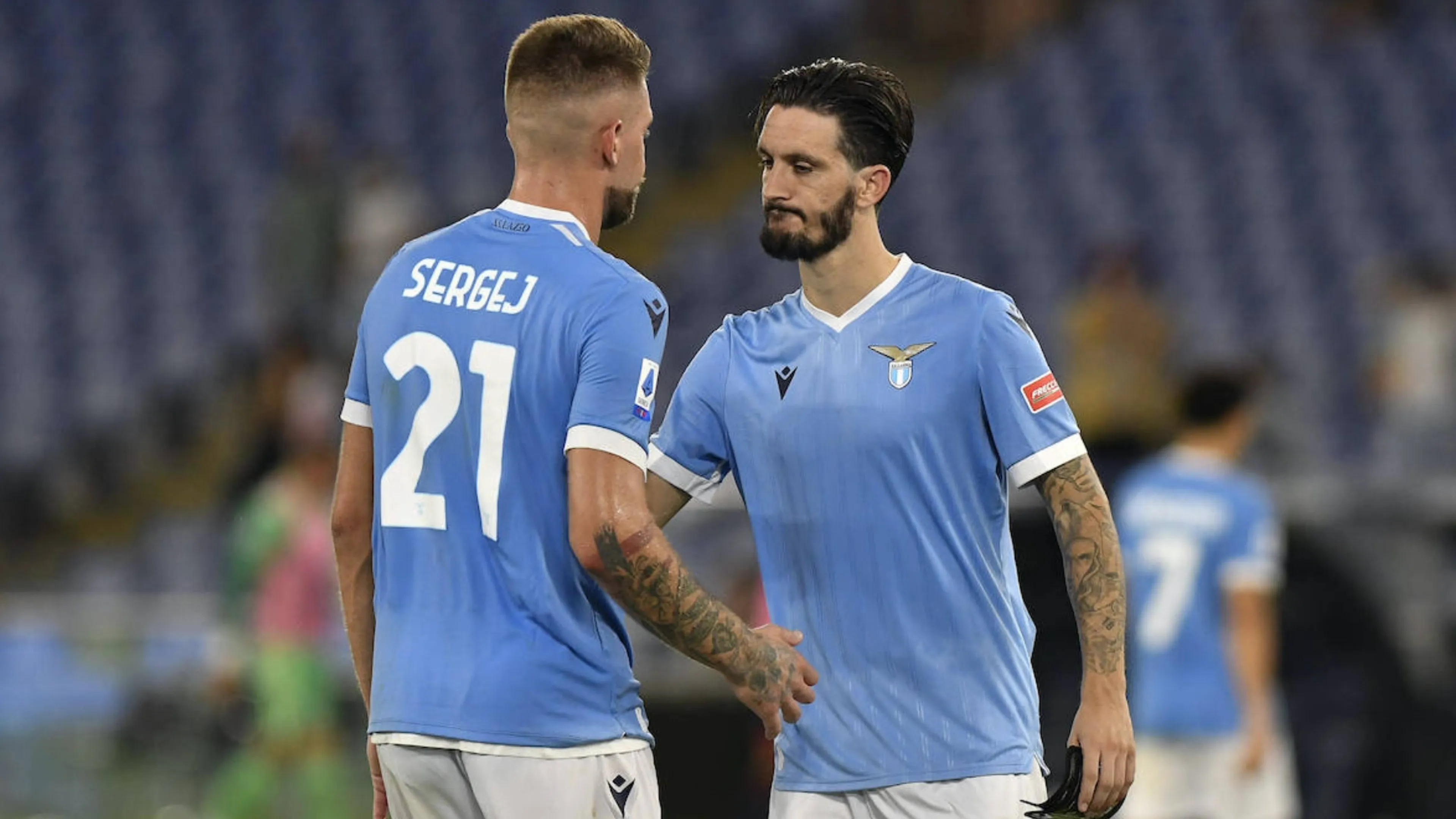 Copertina di Lazio Samp, saltano i nervi tra Milinkovic e Luis Alberto, interviene Sarri. Il motivo