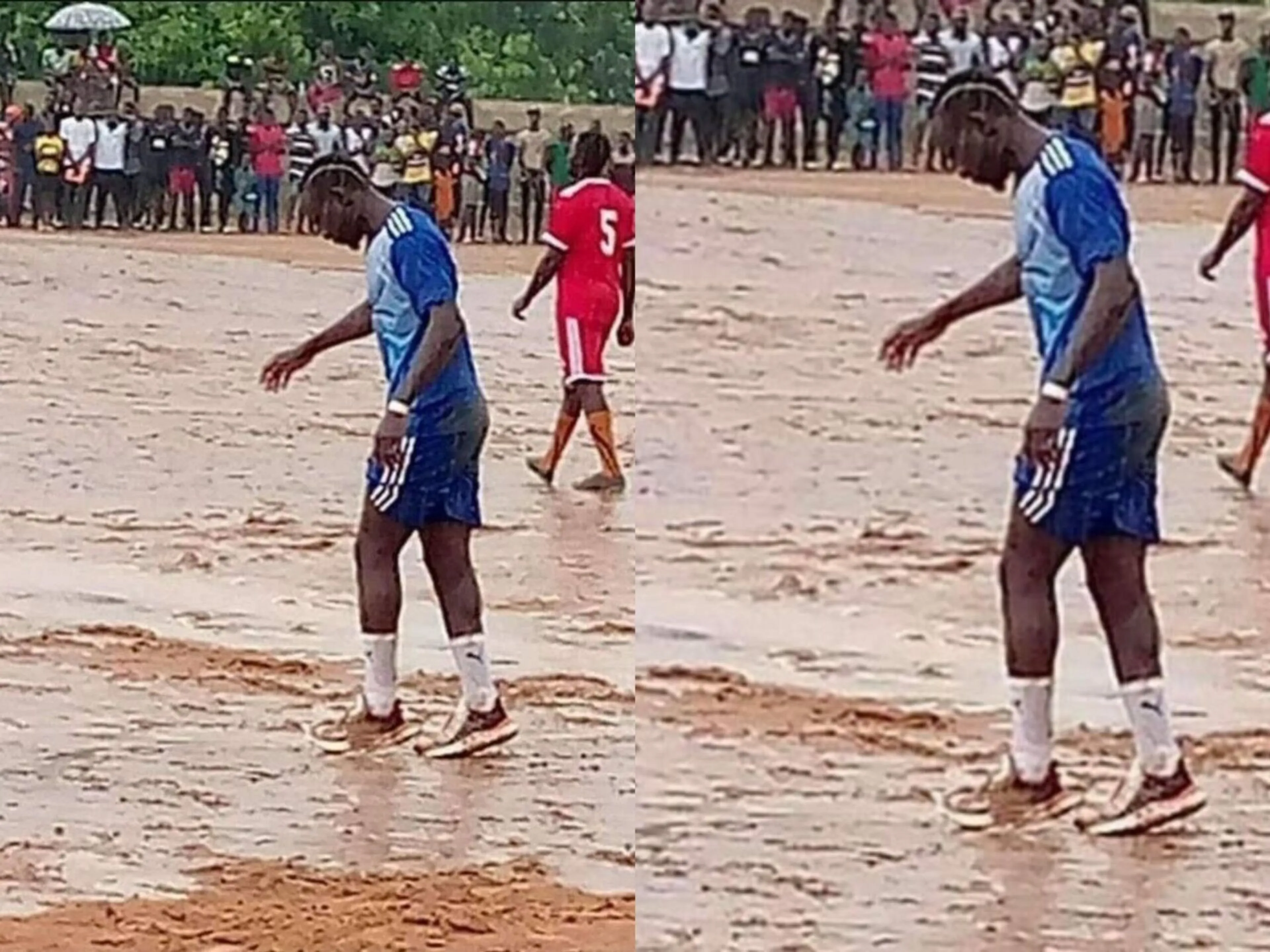 Manè torna nel suo villaggio e gioca una partita nel fango con tante stelle del Senegal (VIDEO)