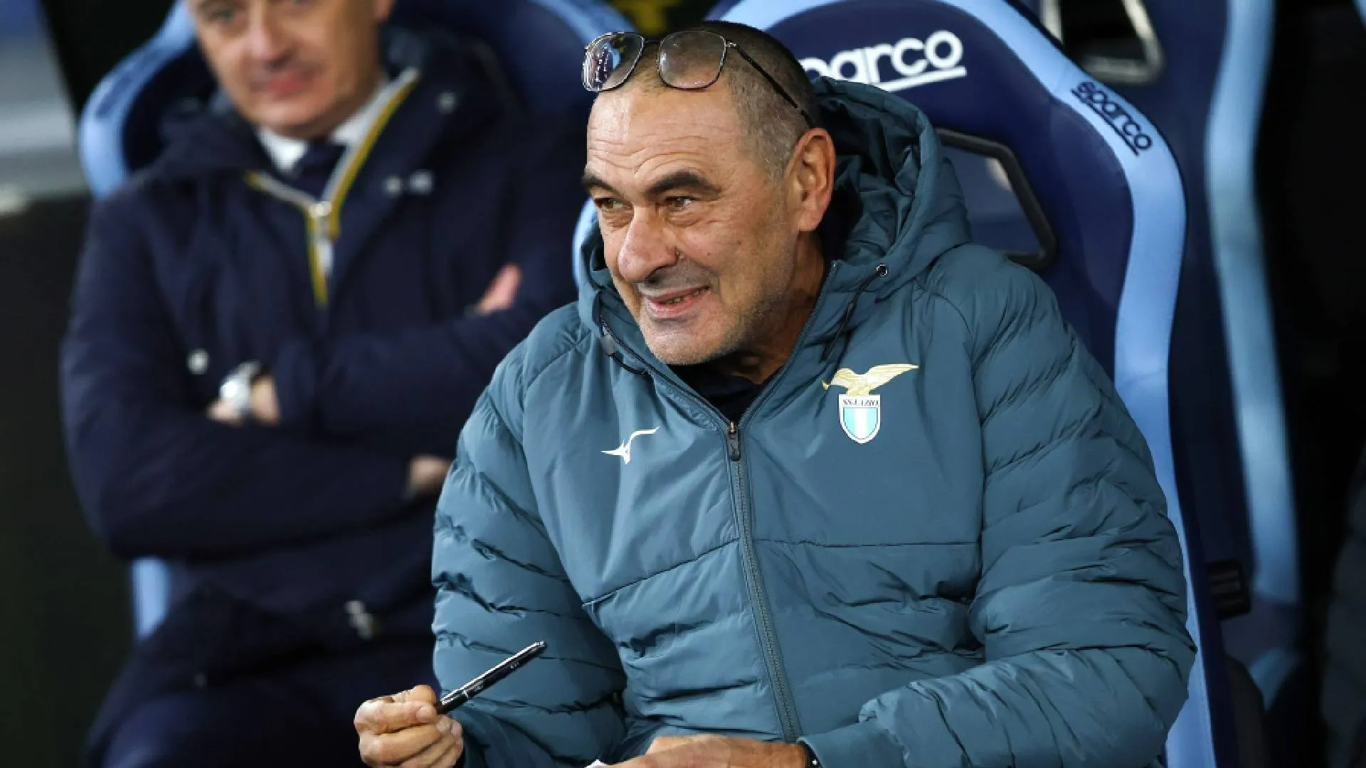 Maurizio Sarri sulla panchina della Lazio