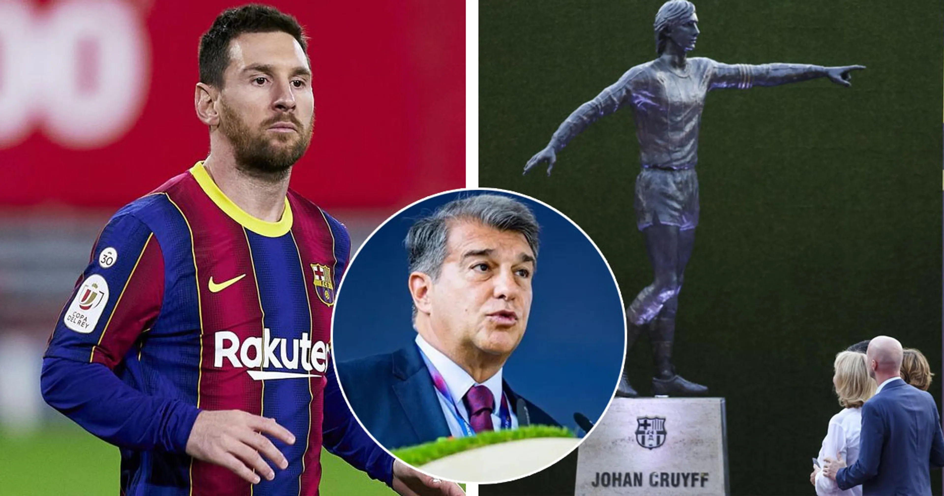 Copertina di Barcellona, il presidente Laporta annuncia: “Una statua di Messi fuori dal Camp Nou”