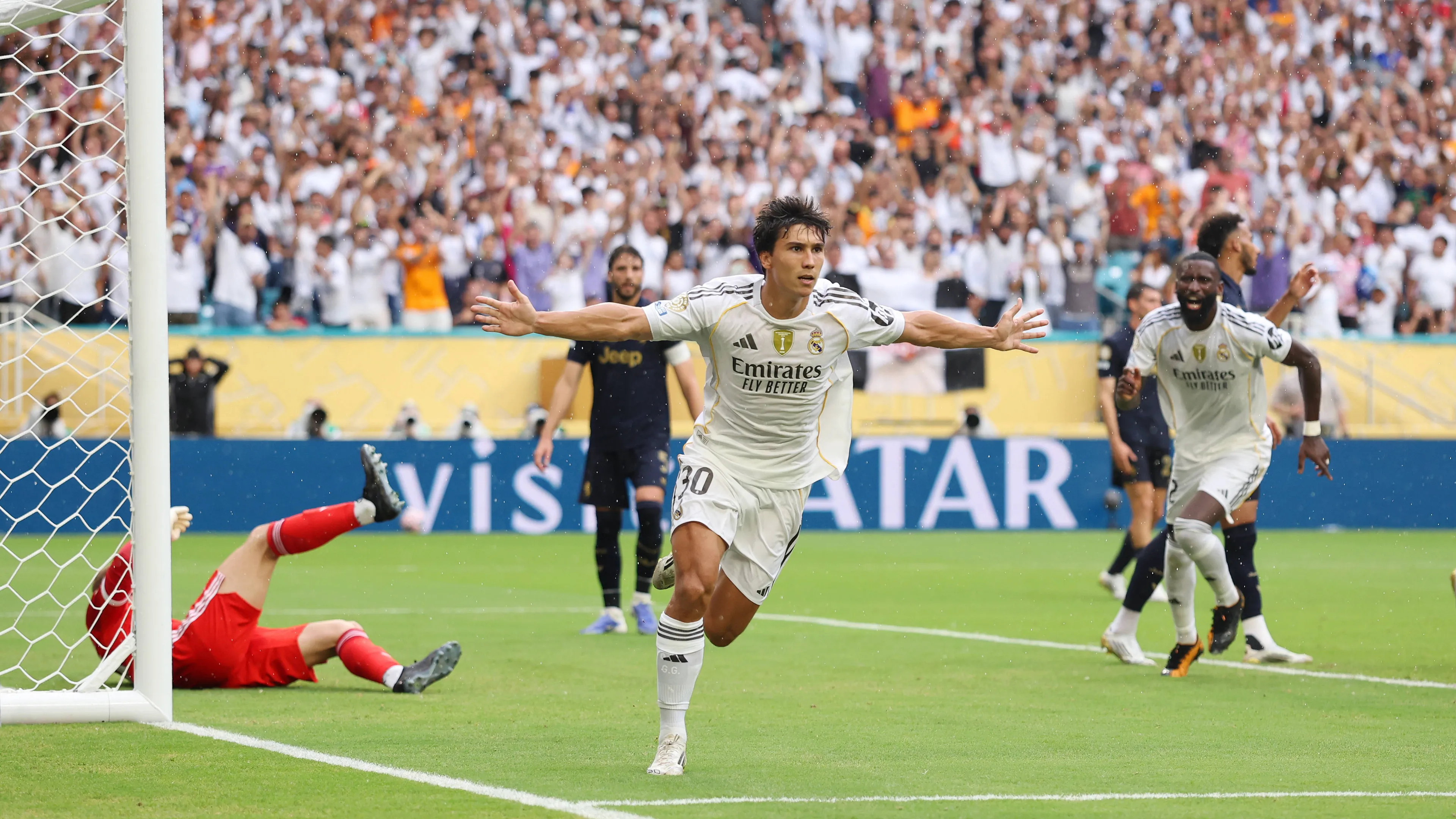 L'esultanza di Garcia del Real Madrid