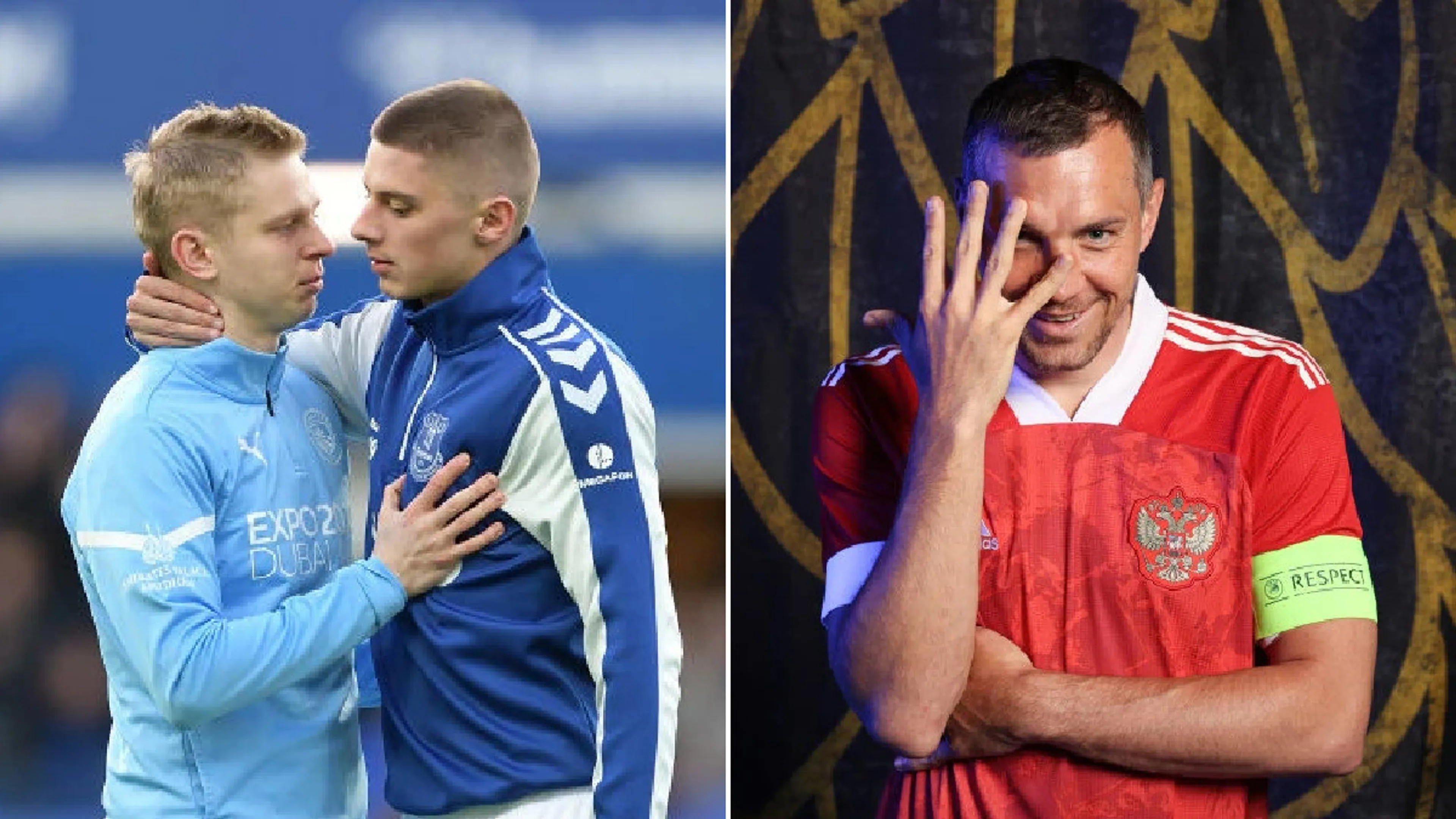 Copertina di Il difensore ucraino Mykolenko contro il russo Dzyuba e i suoi compagni: “Siete dei bast****”