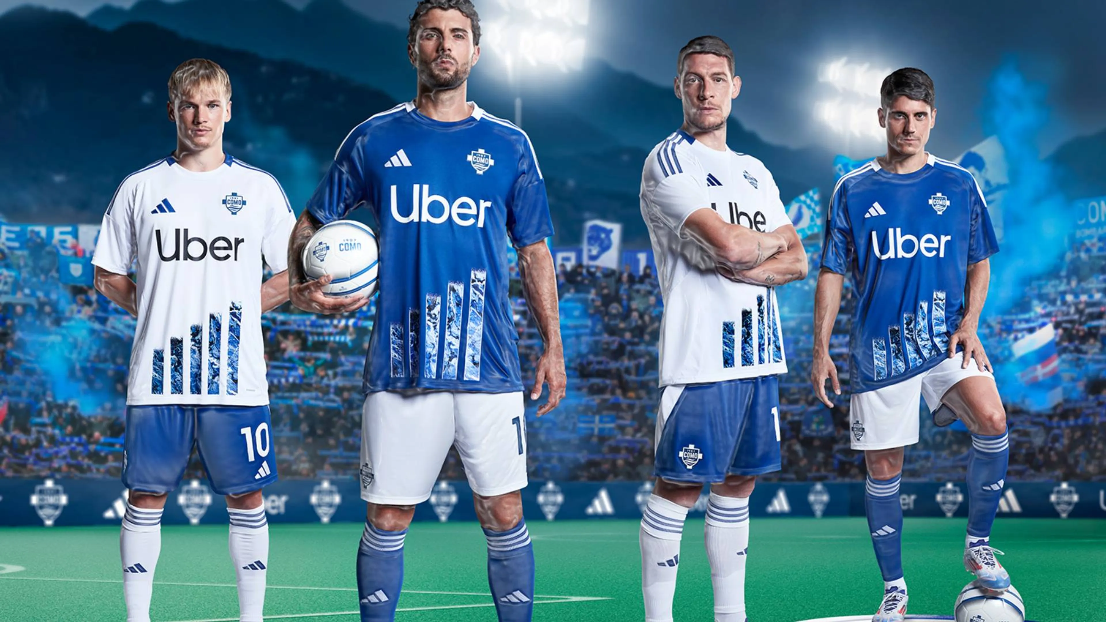 Copertina di Como, presentate le nuove maglie per la stagione 2024-25