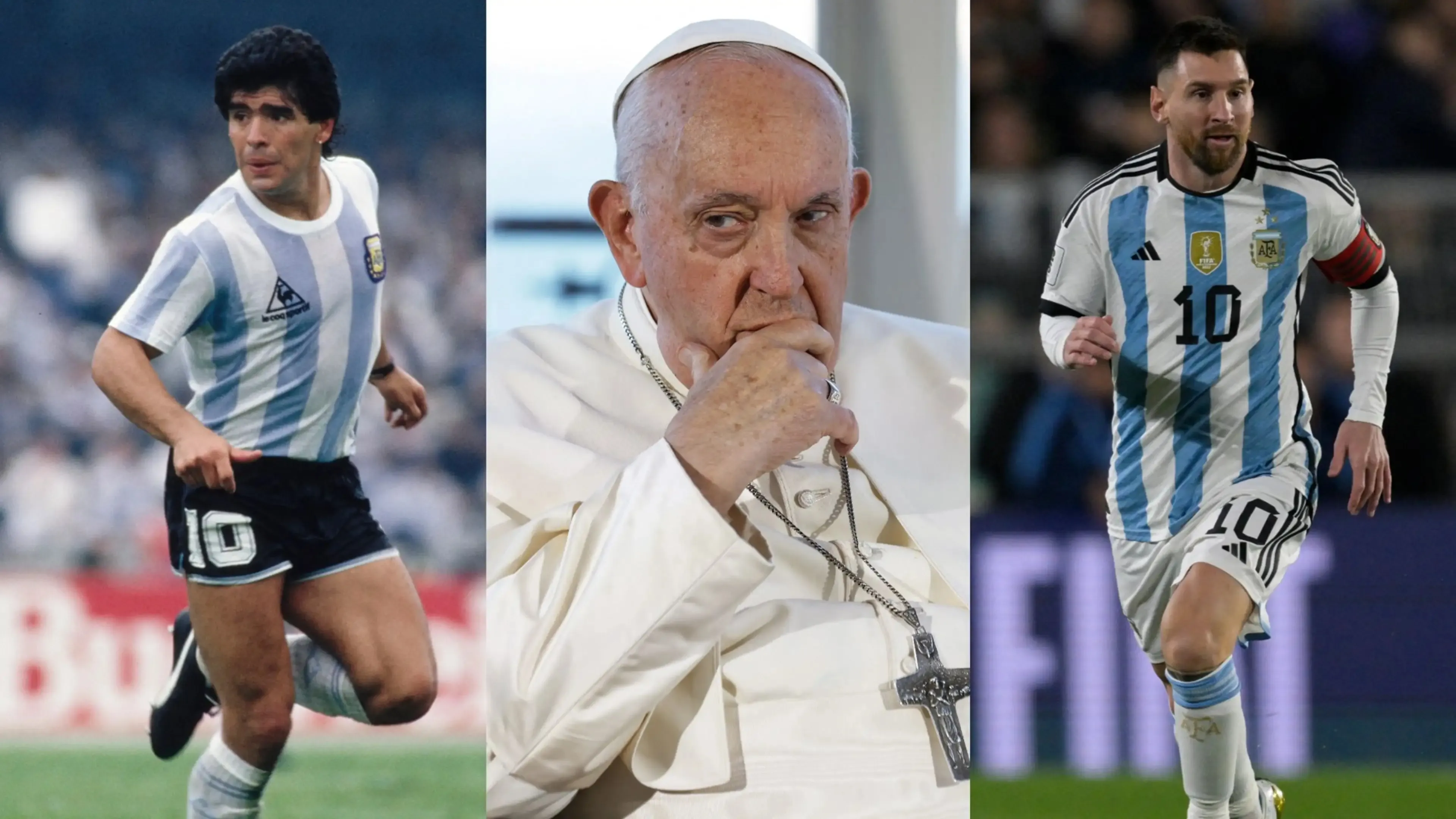 Copertina di Messi o Maradona, risponde Papa Francesco: "Pelè, di un'umanità così grande"