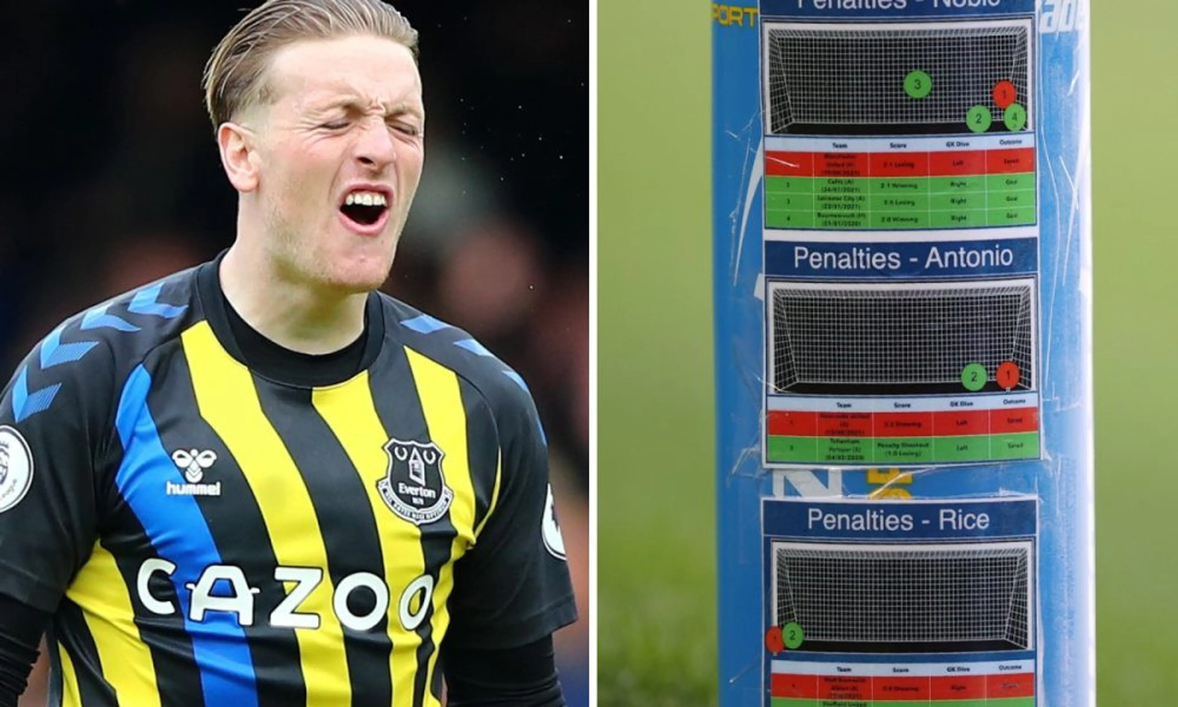 Copertina di Pickford ci riprova, foglietto con rigoristi West Ham ma anche questa volta la decide un italiano