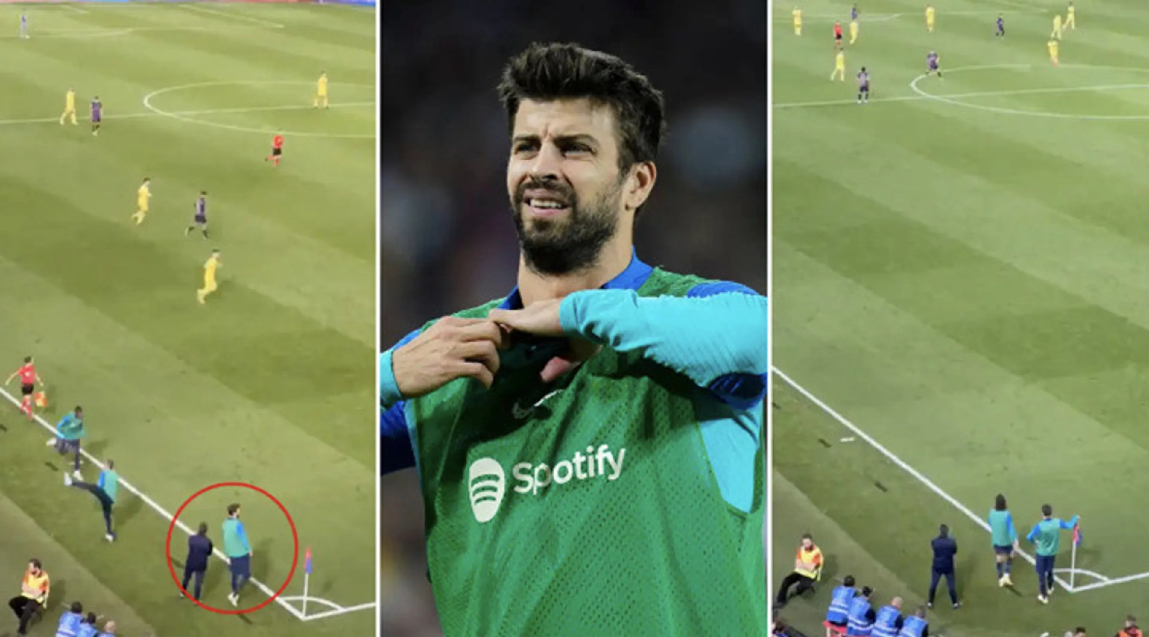 Copertina di Barcellona-Villarreal, il video del riscaldamento di Piqué diventa virale: “Imbarazzante”