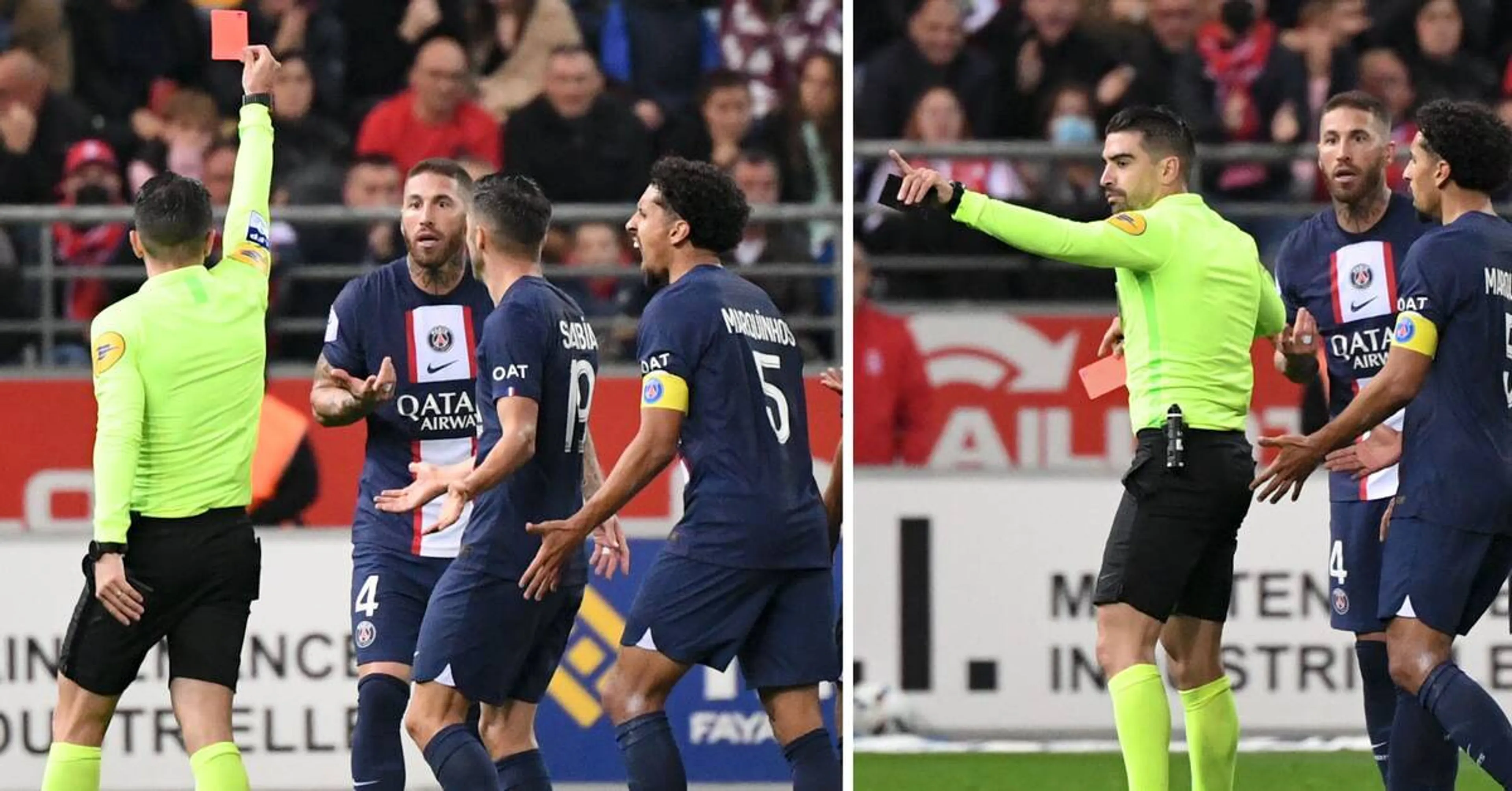 Copertina di Psg-Reims, Ramos perde la testa: due cartellini in pochi secondi e record espulsioni in carriera