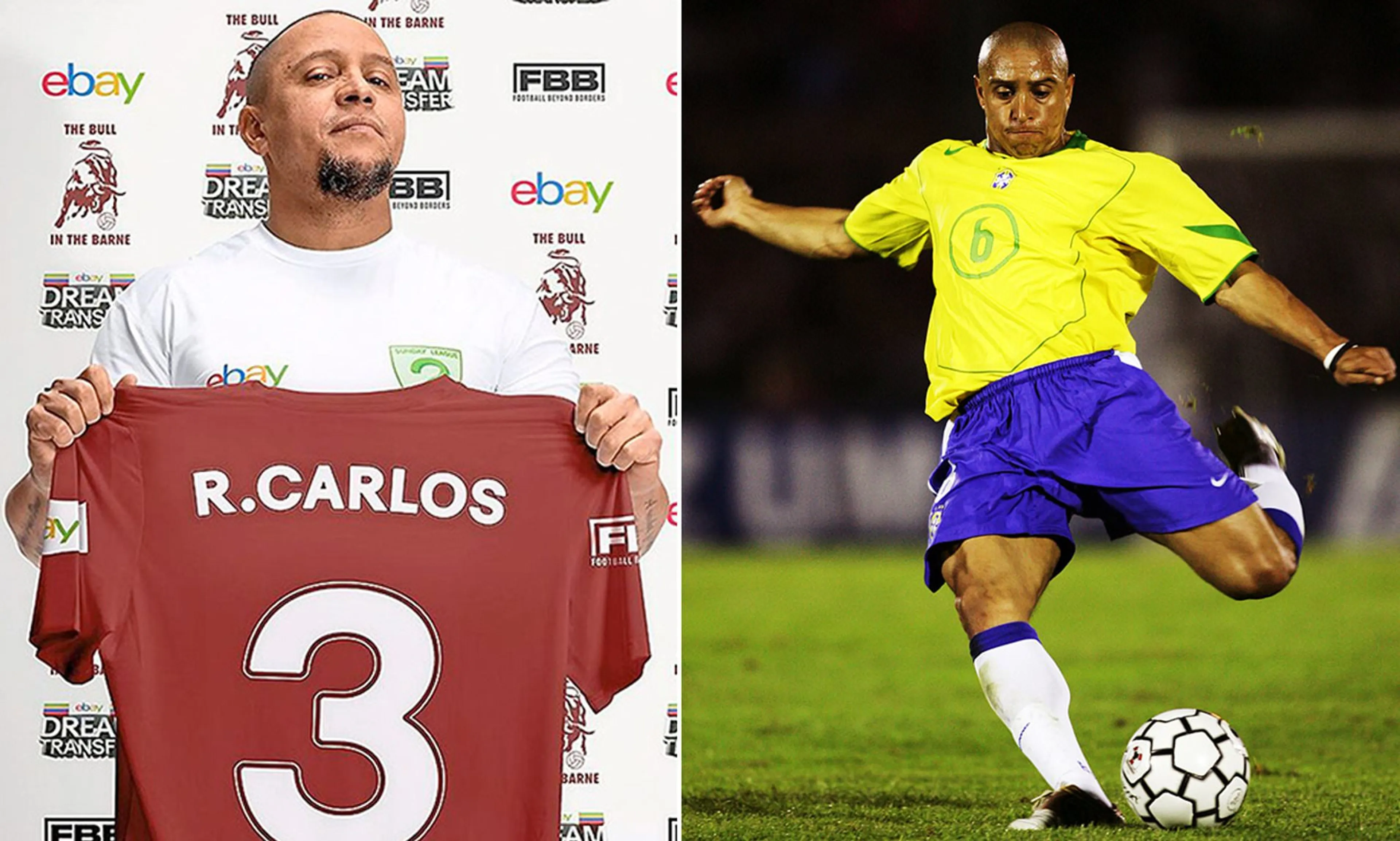 Copertina di Incredibile in Inghilterra, giocatore di Sunday League vince contest su eBay: Roberto Carlos giocherà con la sua squadra
