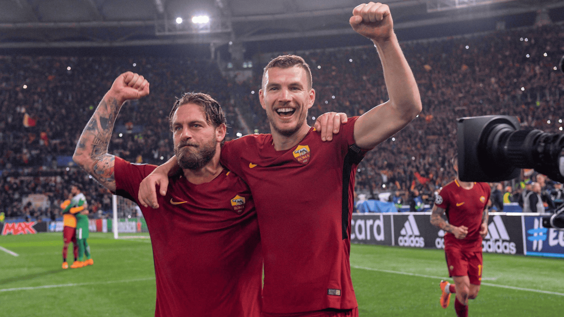 roma-barcellona-champions-league-de-rossi-dzeko