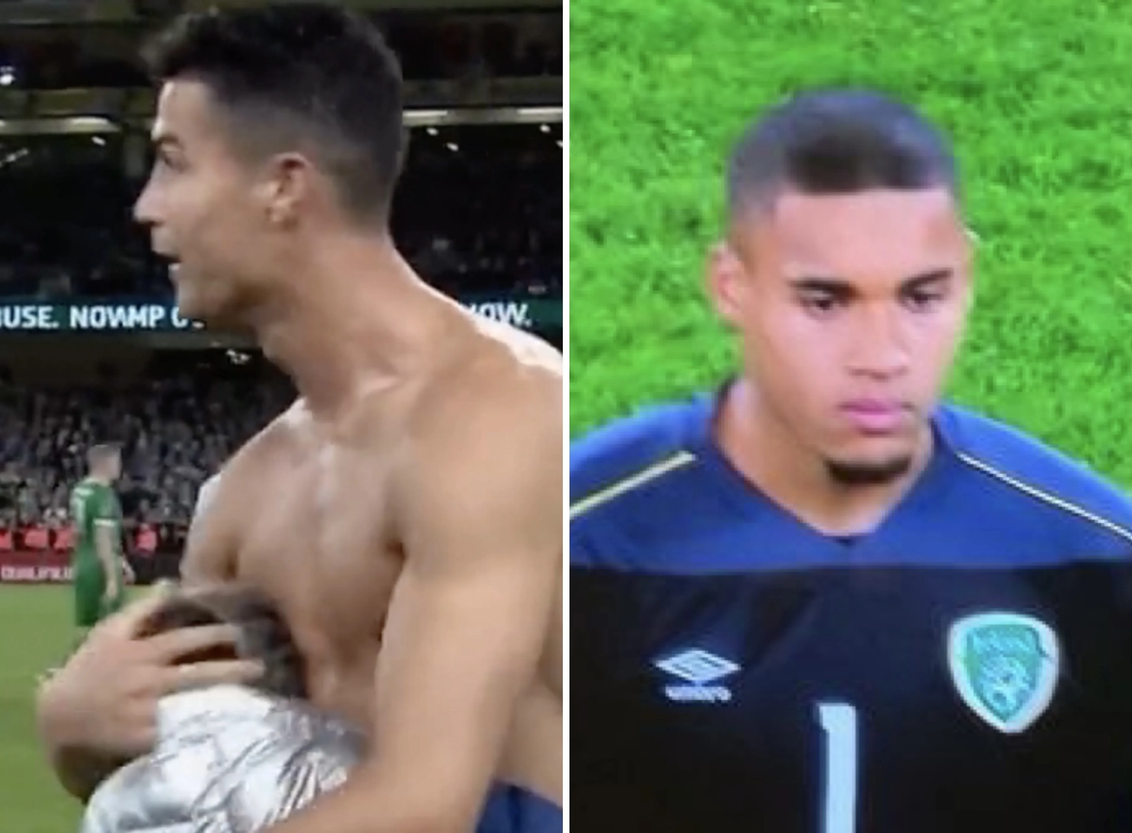Copertina di Ronaldo regala maglia a una piccola tifosa, ma infrange il sogno del portiere irlandese