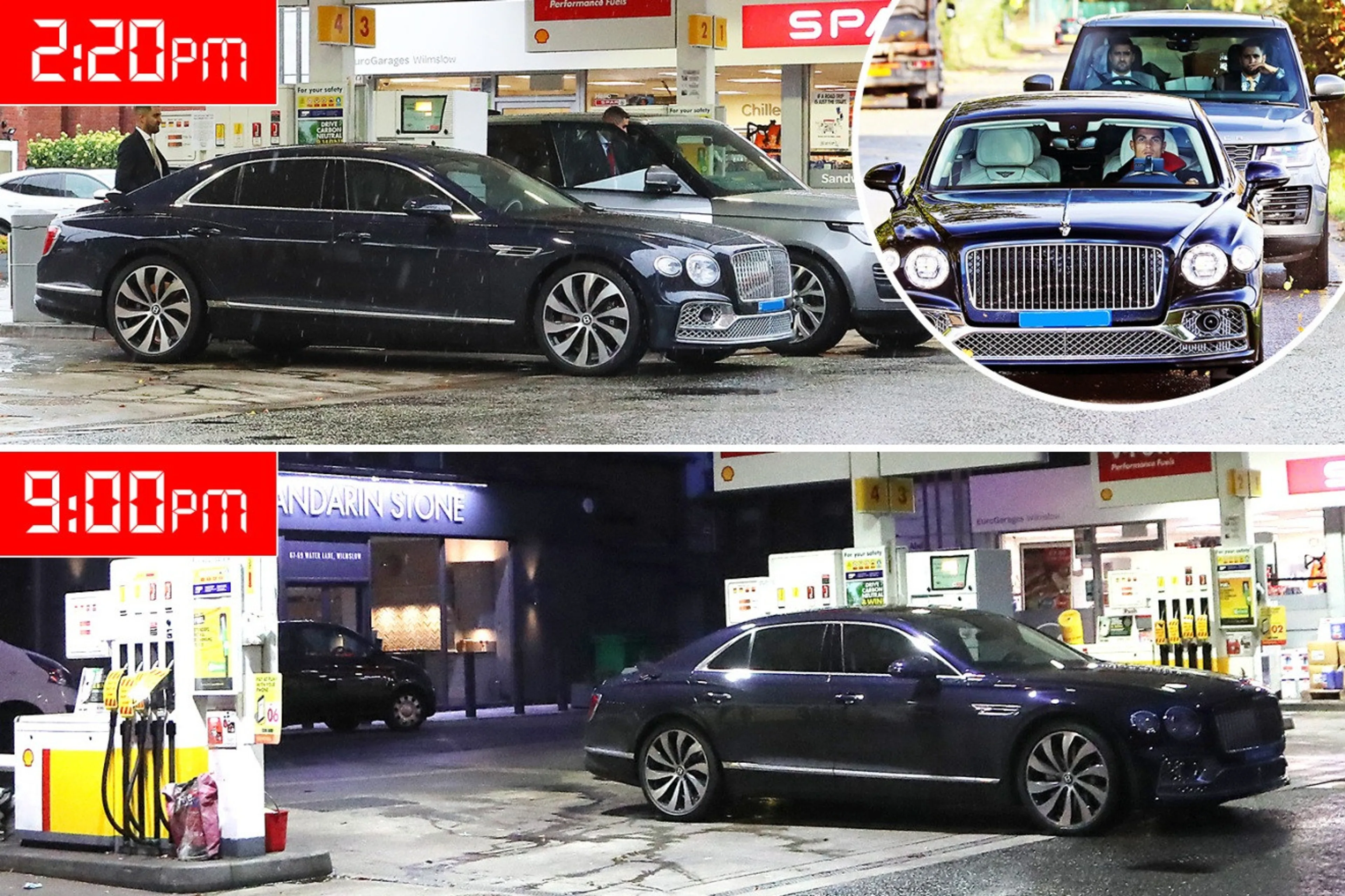 Copertina di Crisi benzina, autista Ronaldo aspetta 7 ore per far rifornimento alla Bentley: se ne va senza una goccia