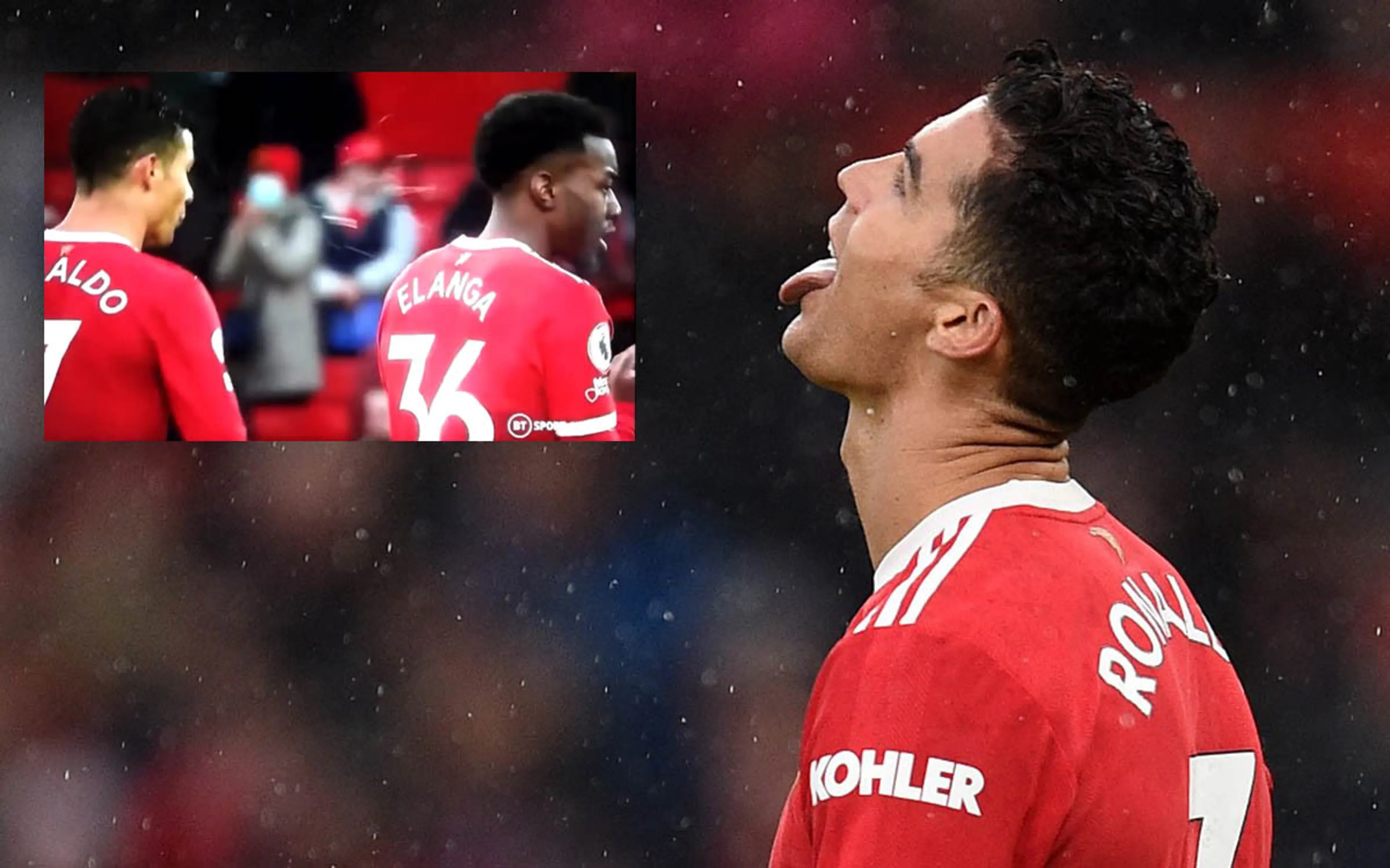 Copertina di Ronaldo e lo sputo “involontario” ad Elanga: i tifosi si infuriano sui social (VIDEO)