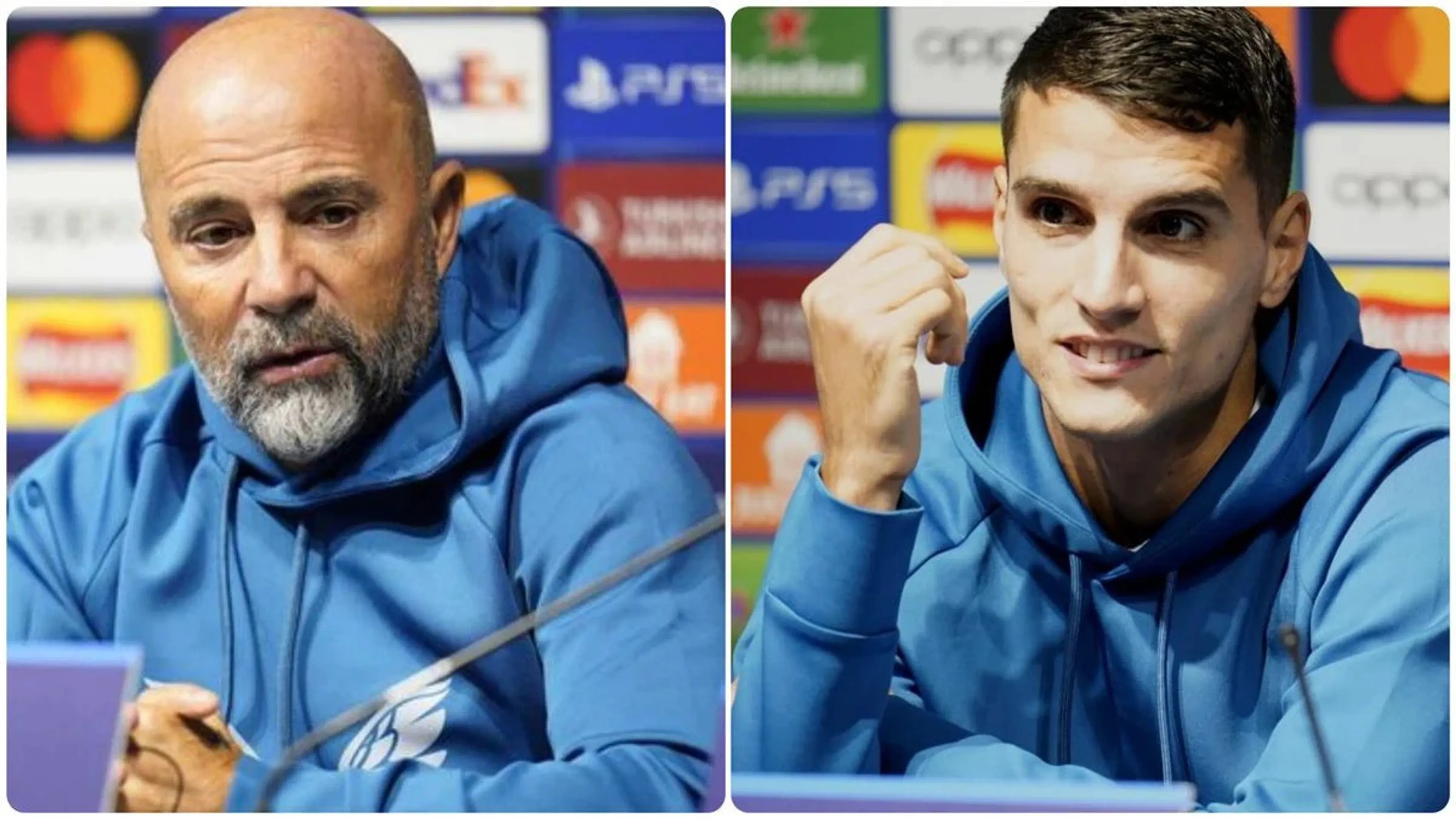Copertina di Siviglia, siparietto tra Sampaoli e Lamela in conferenza: “Otto anni, figlio di p******”