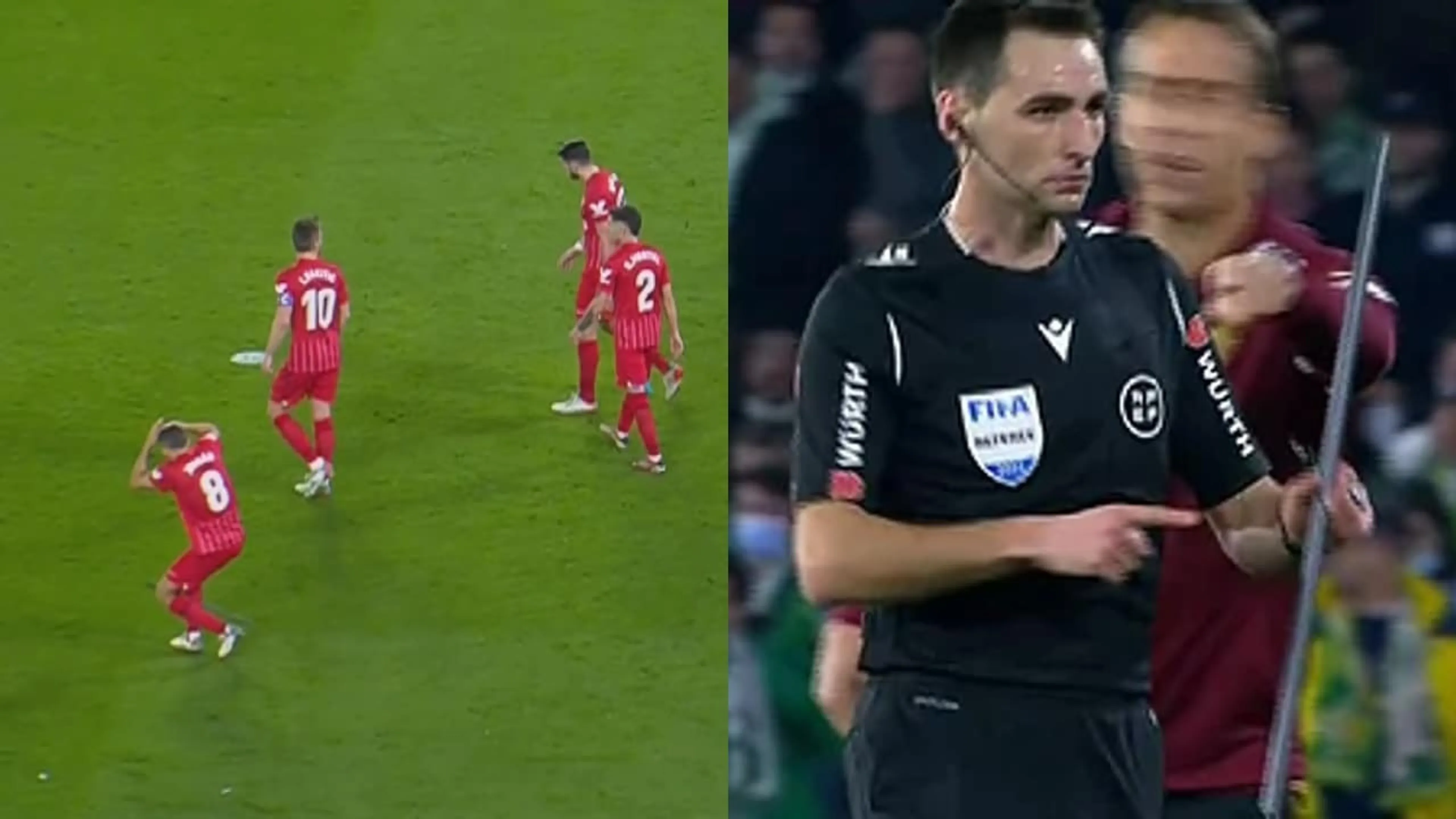Copertina di Follia in Copa del Rey, giocatore del Siviglia colpito da un’asta: partita sospesa