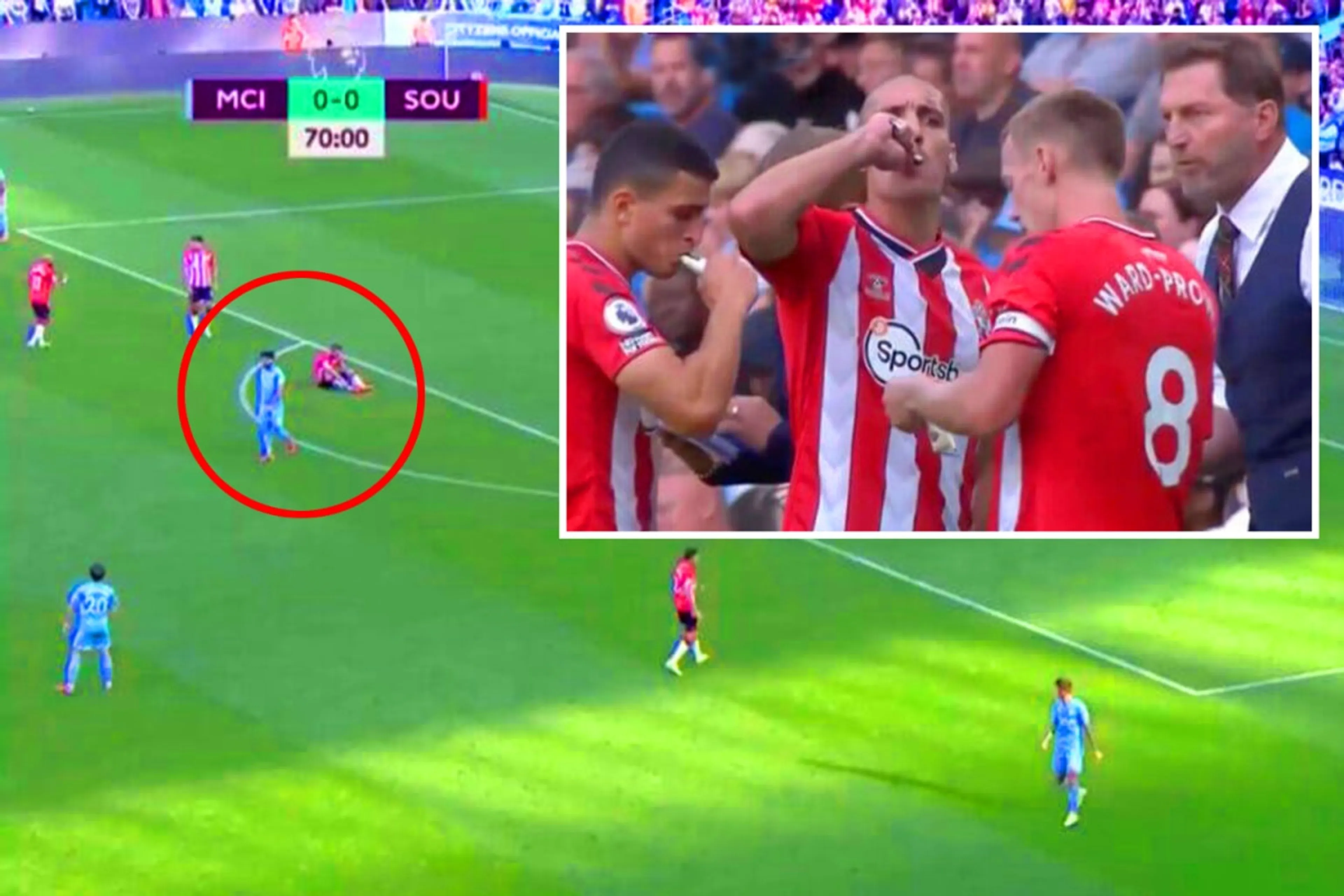 Copertina di Il segreto del successo del Southampton, giocatori a terra e stick energetici tra il 60’ e il 70’