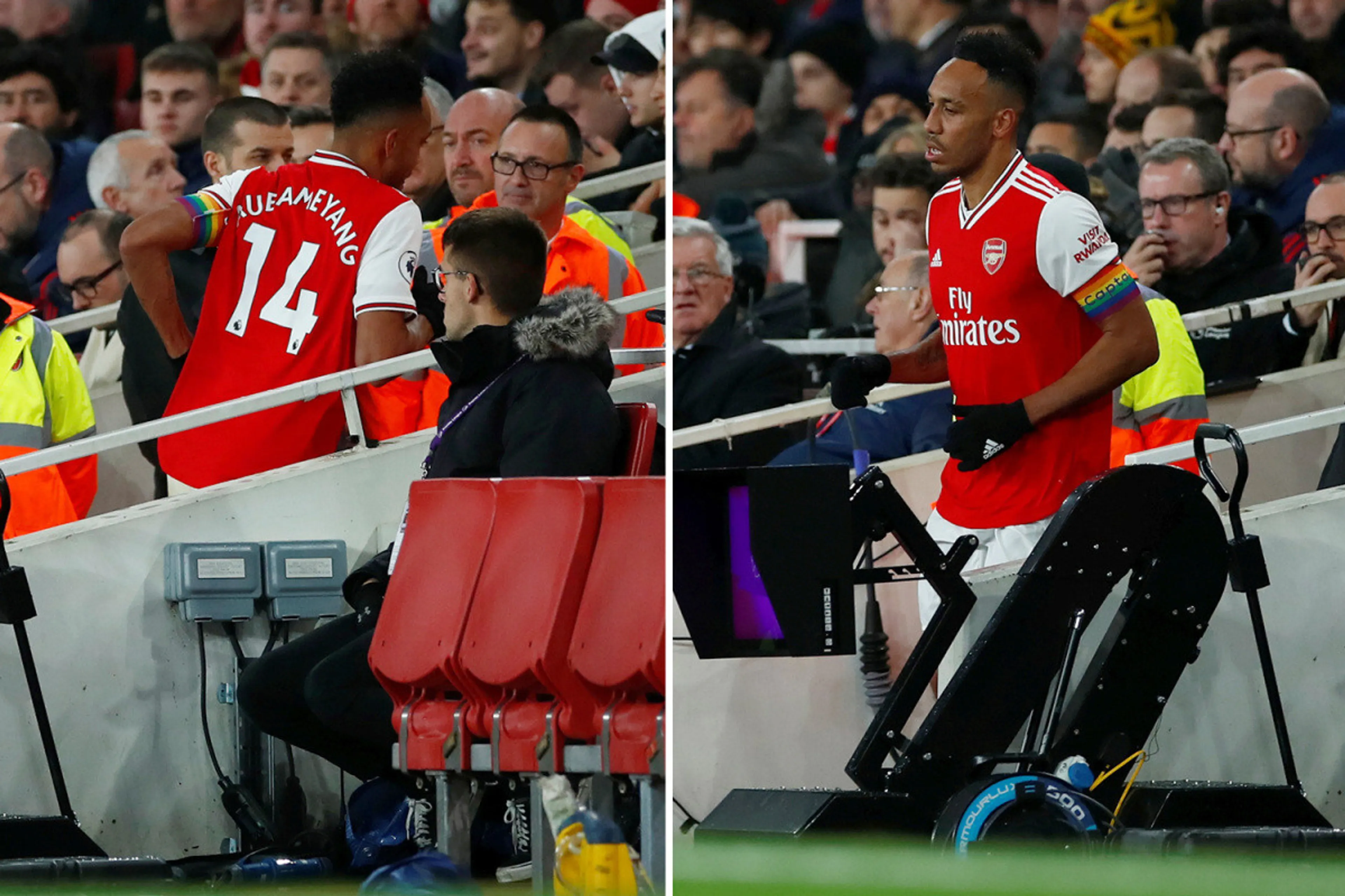 Copertina di Aubameyang, pausa toilette durante la partita: tifosi furiosi