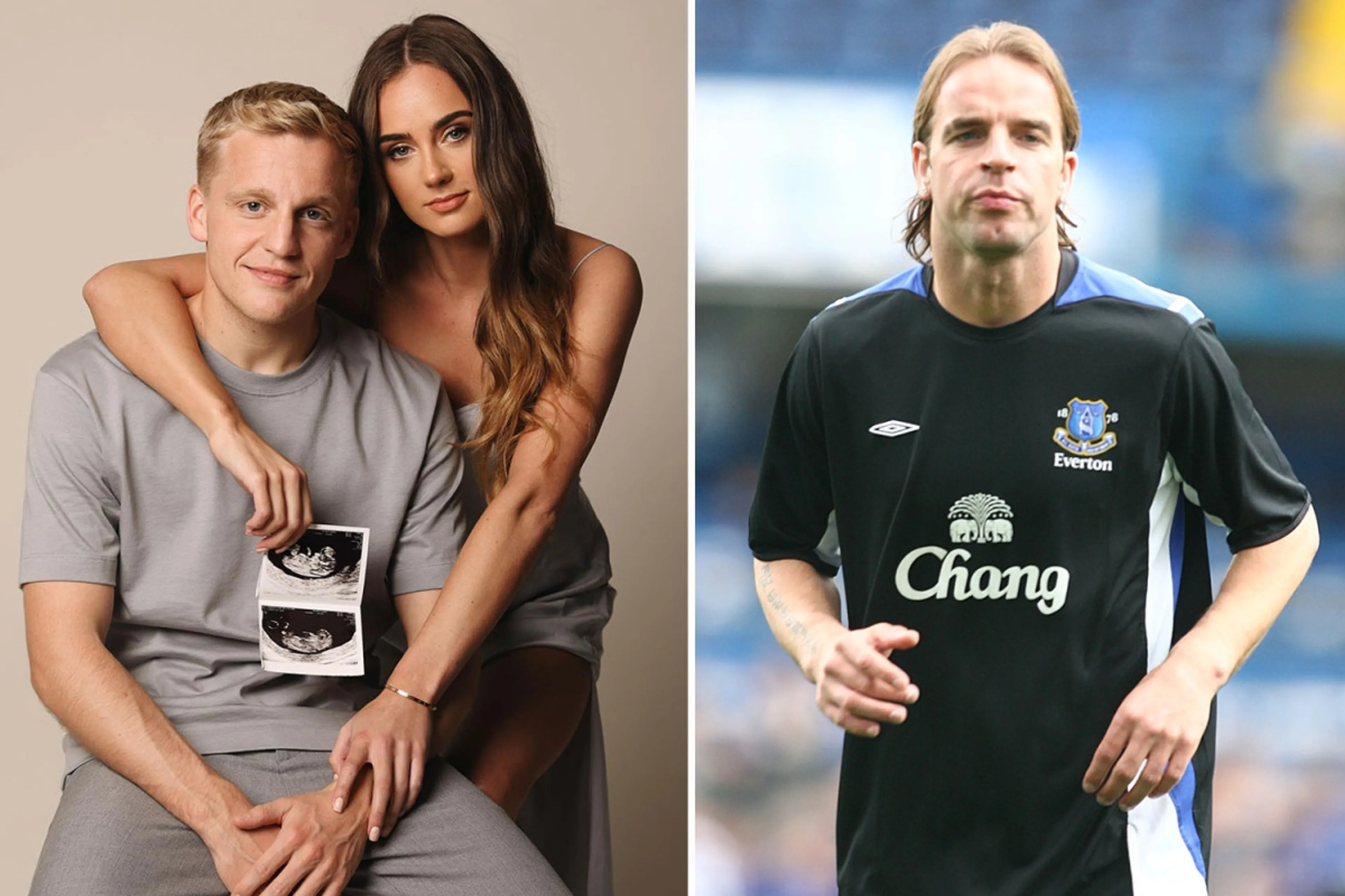 Copertina di Van de Beek e figlia di Bergkamp in dolce attesa, l’esilarante commento di Van der Meyde