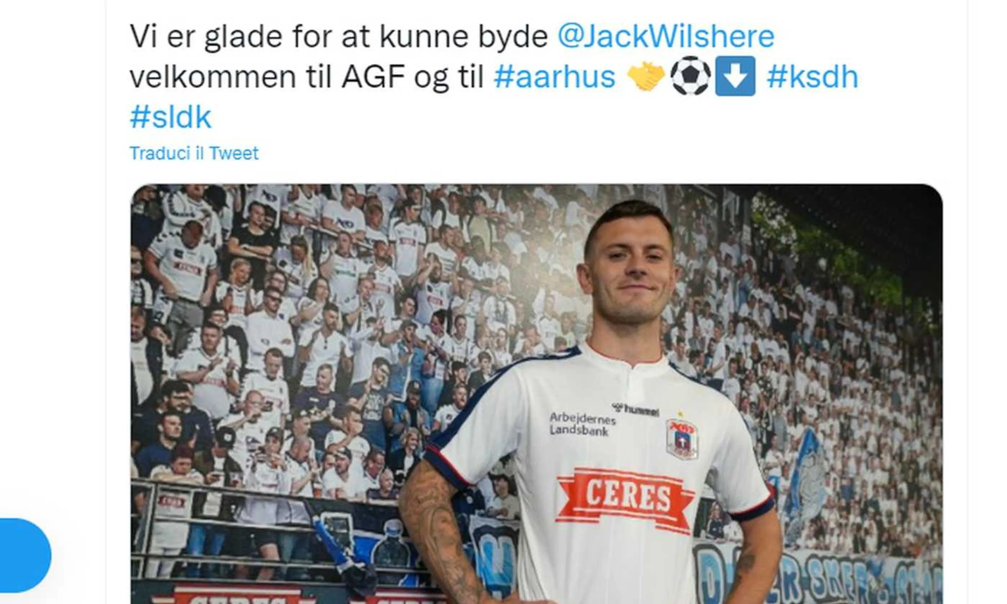 Copertina di Dopo 9 mesi di inattività Jack Wilshere torna a giocare: ripartirà dalla Danimarca